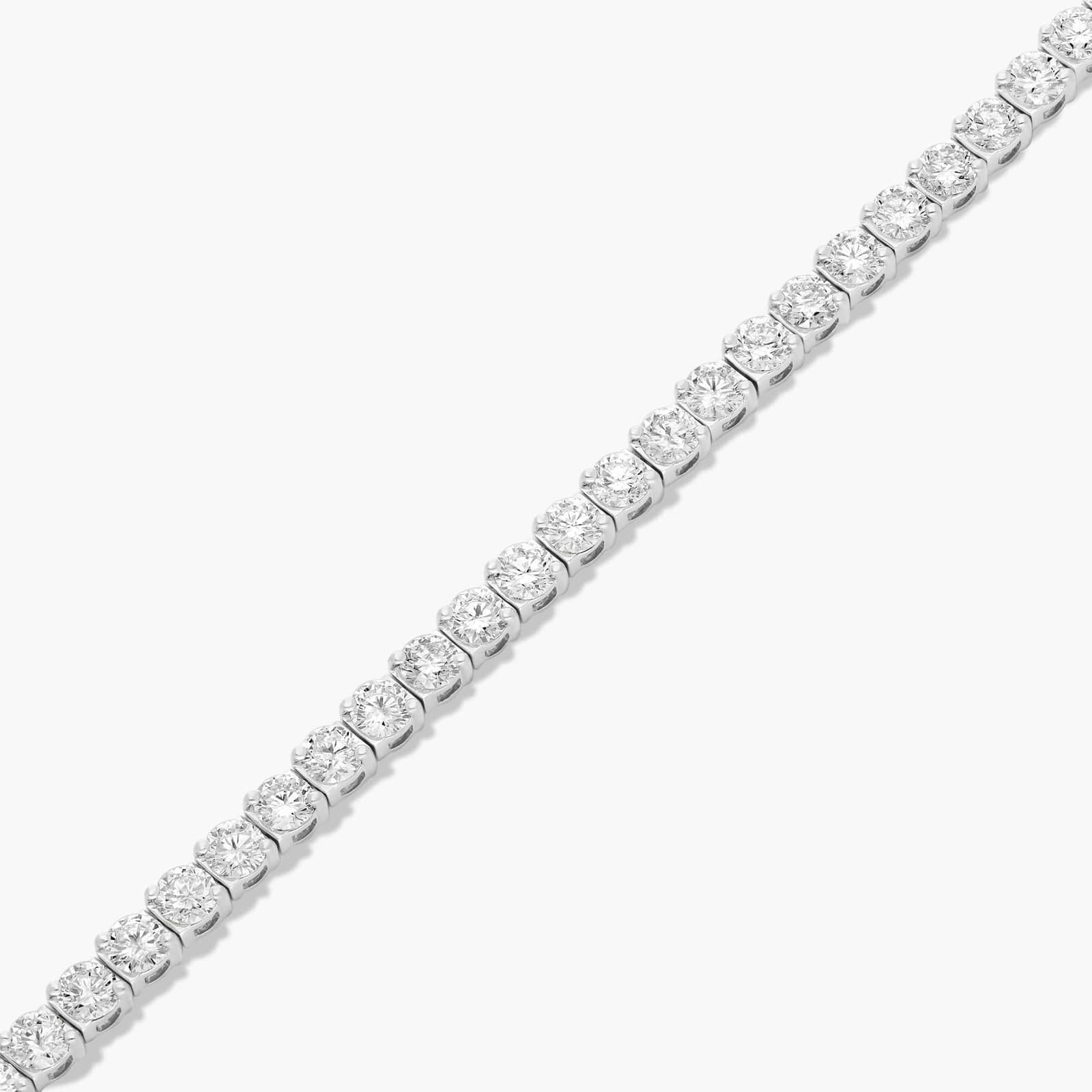 14K White Gold Two Prong Lab-Grown Diamond Tennis Bracelet (8.00 CTW - F-G / VS2-SI1)