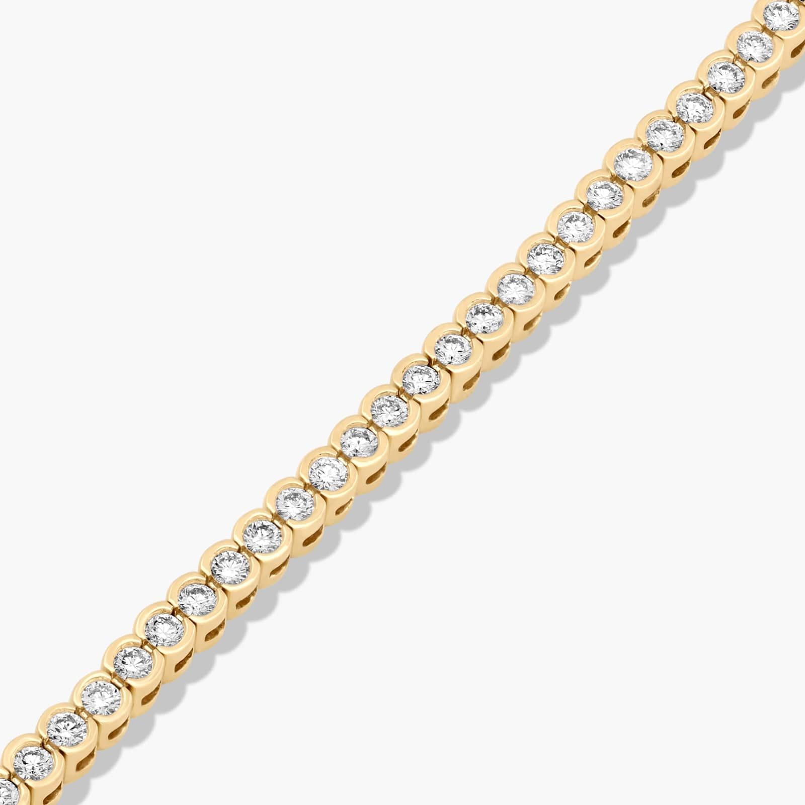Bezel Tennis Bracelet With 2 CTW Lab-Grown Diamonds In 14K Yellow Gold