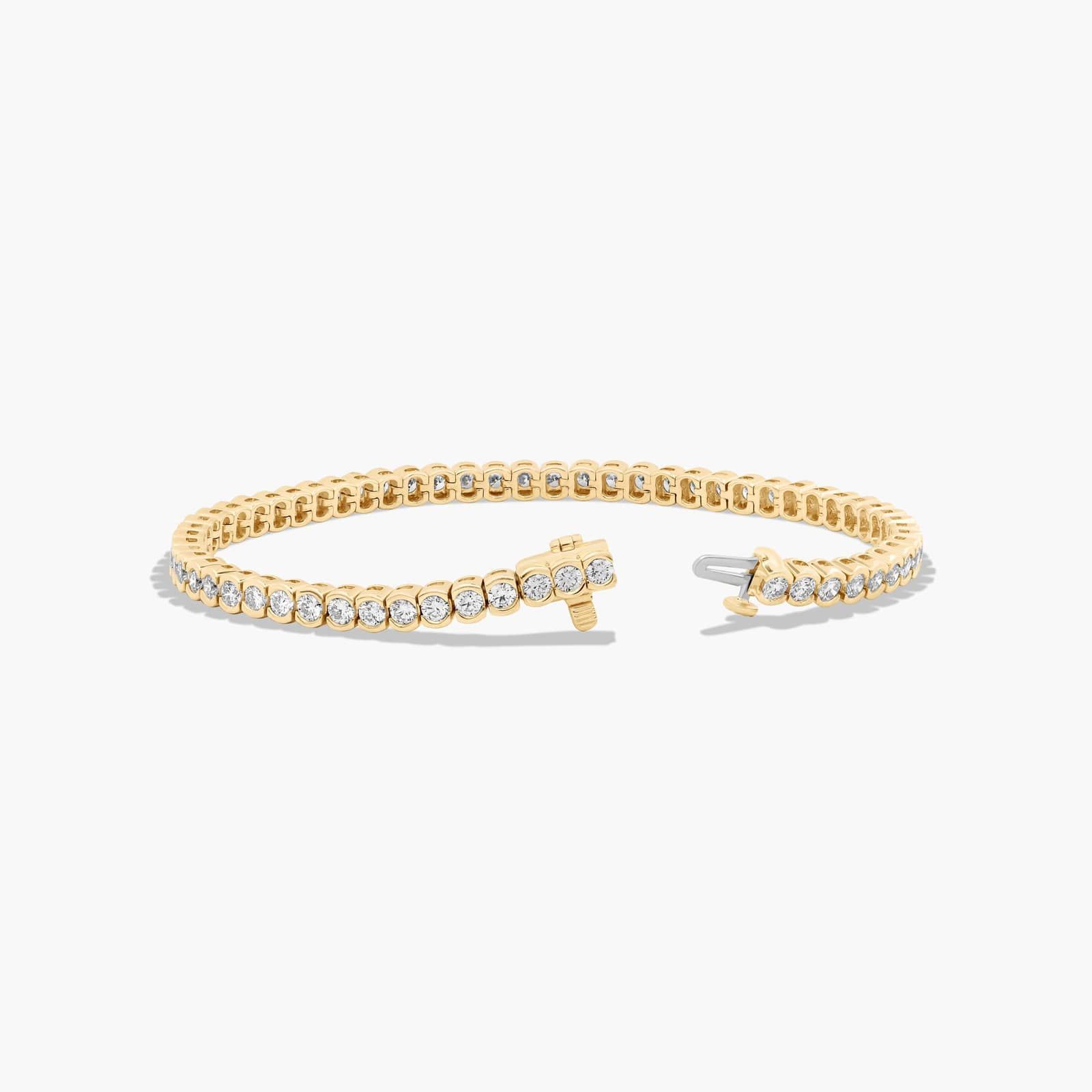 Bezel Tennis Bracelet With 4 CTW Lab-Grown Diamonds In 14K Yellow Gold
