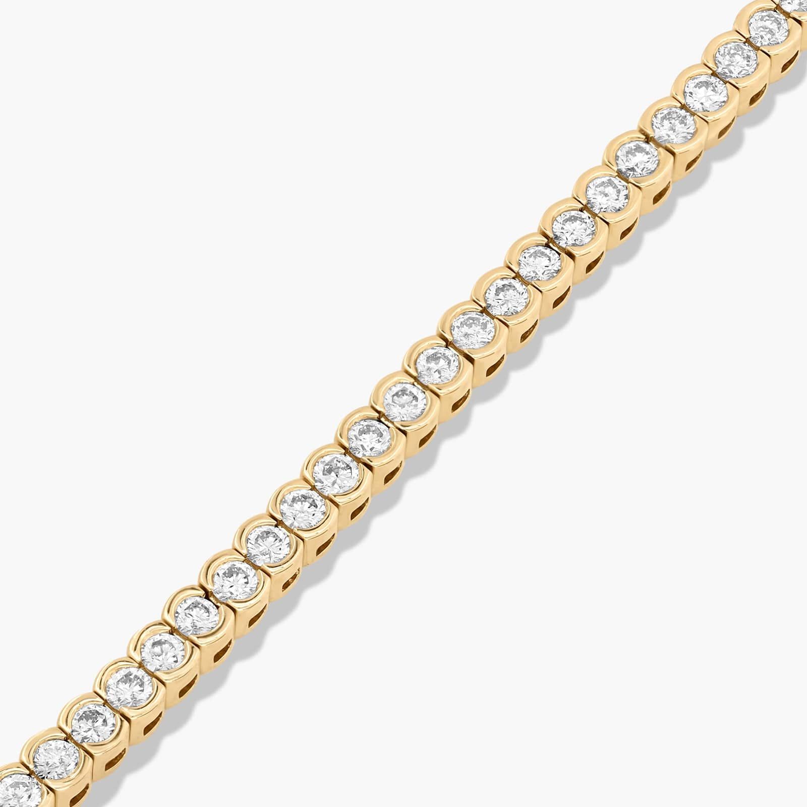 Bezel Tennis Bracelet With 4 CTW Lab-Grown Diamonds In 14K Yellow Gold