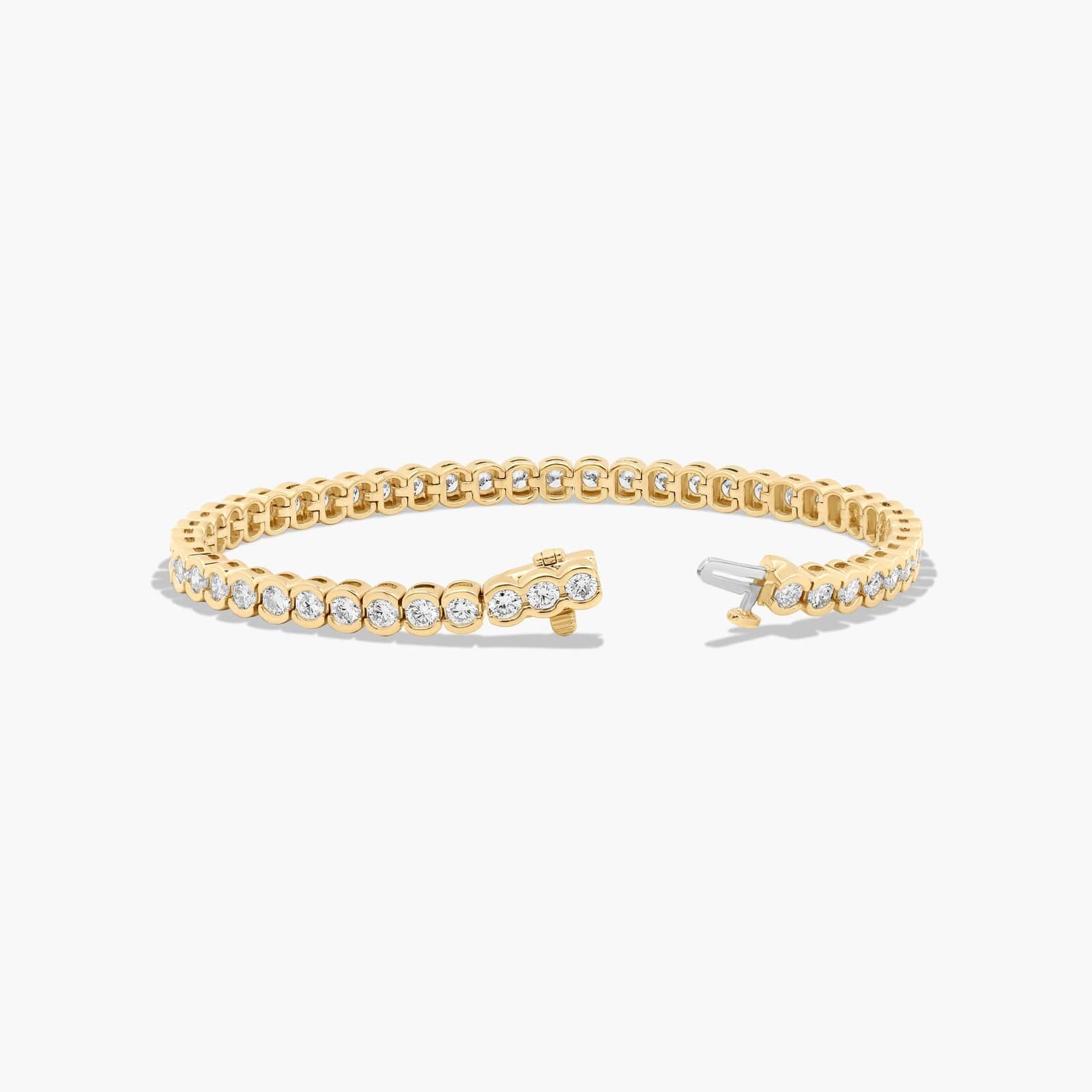 Bezel Tennis Bracelet With 5 CTW Lab-Grown Diamonds In 14K Yellow Gold