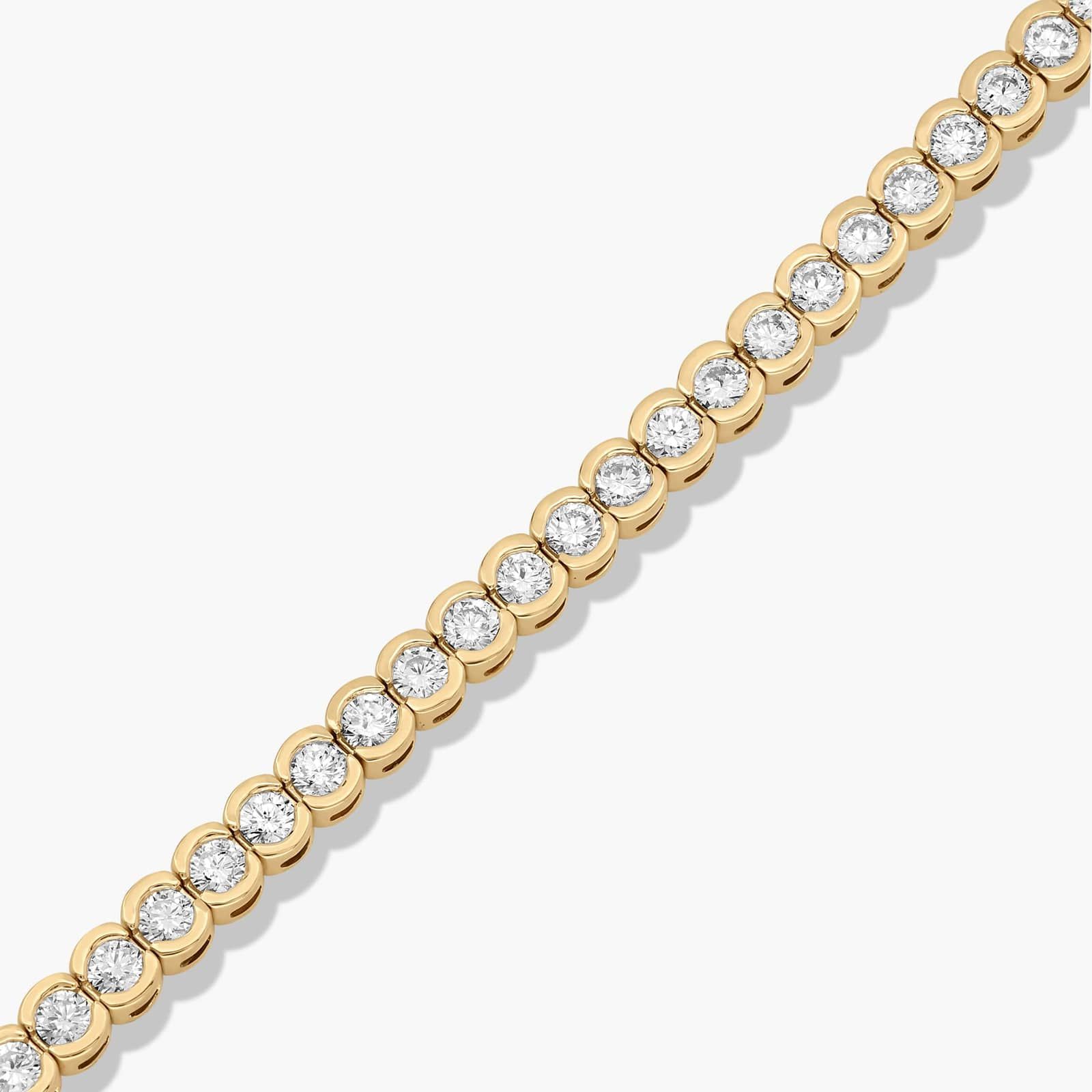 Bezel Tennis Bracelet With 5 CTW Lab-Grown Diamonds In 14K Yellow Gold