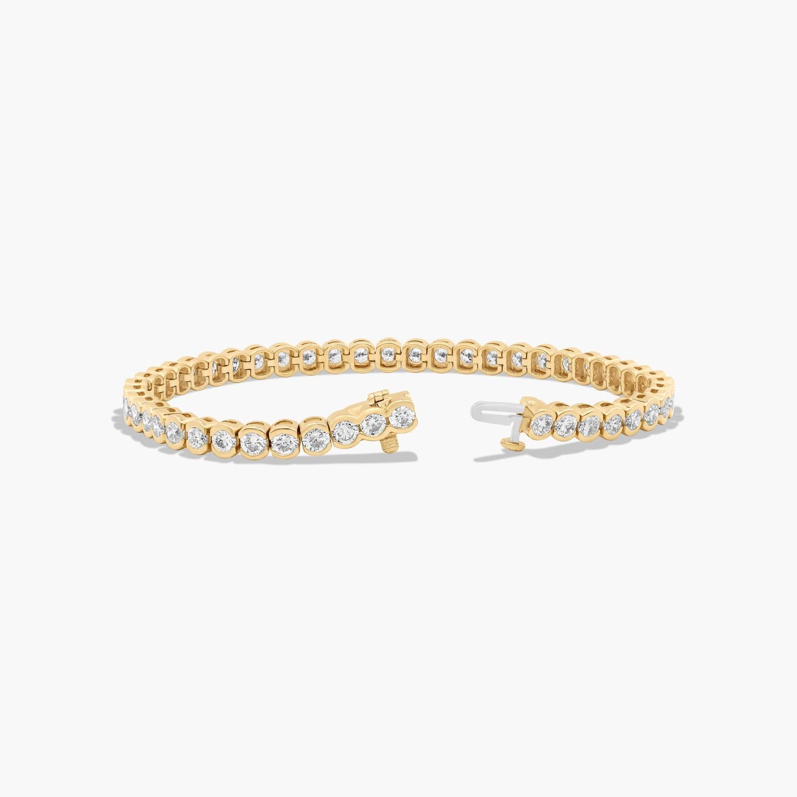 Bezel Tennis Bracelet With 7 CTW Lab-Grown Diamonds In 14K Yellow Gold