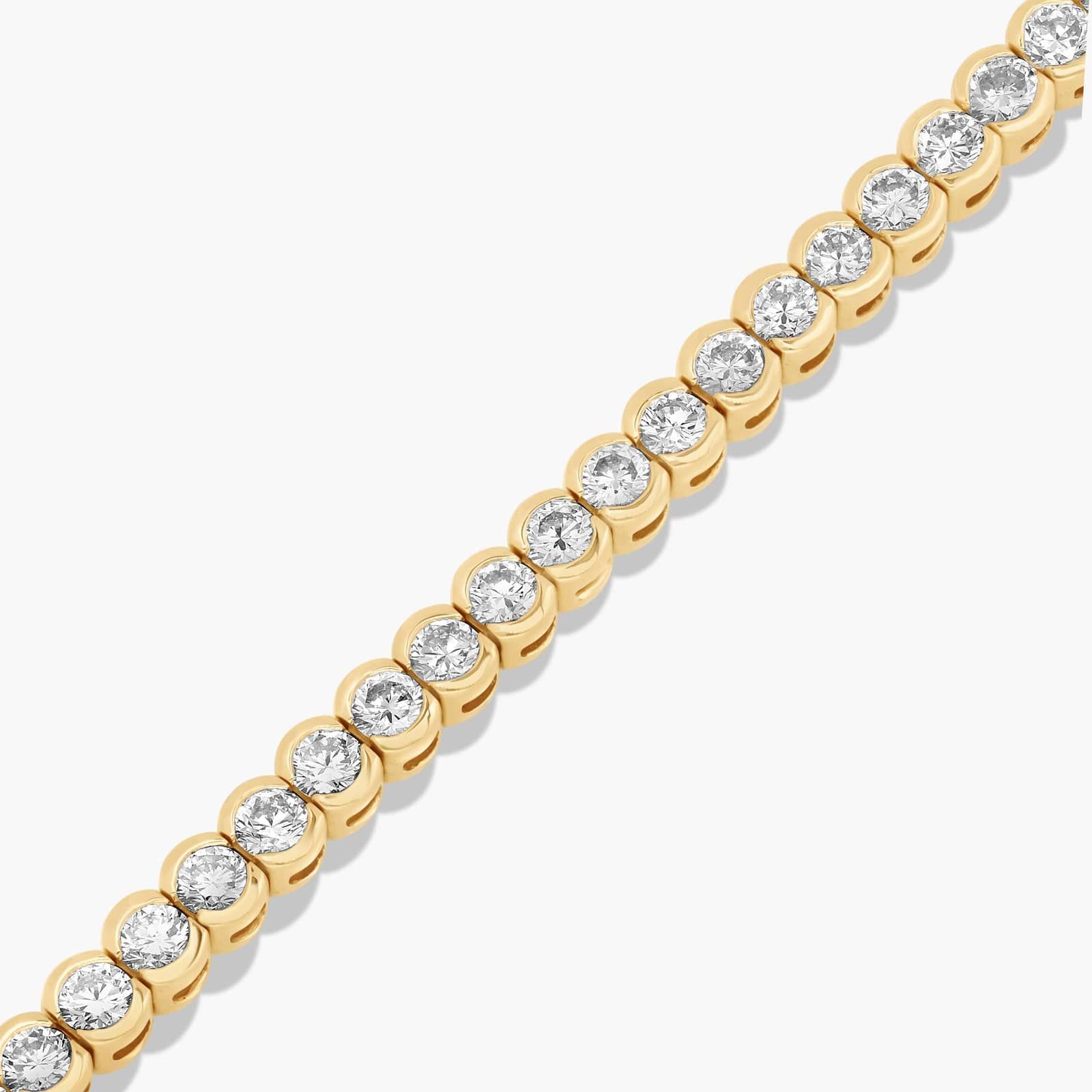 Bezel Tennis Bracelet With 7 CTW Lab-Grown Diamonds In 14K Yellow Gold