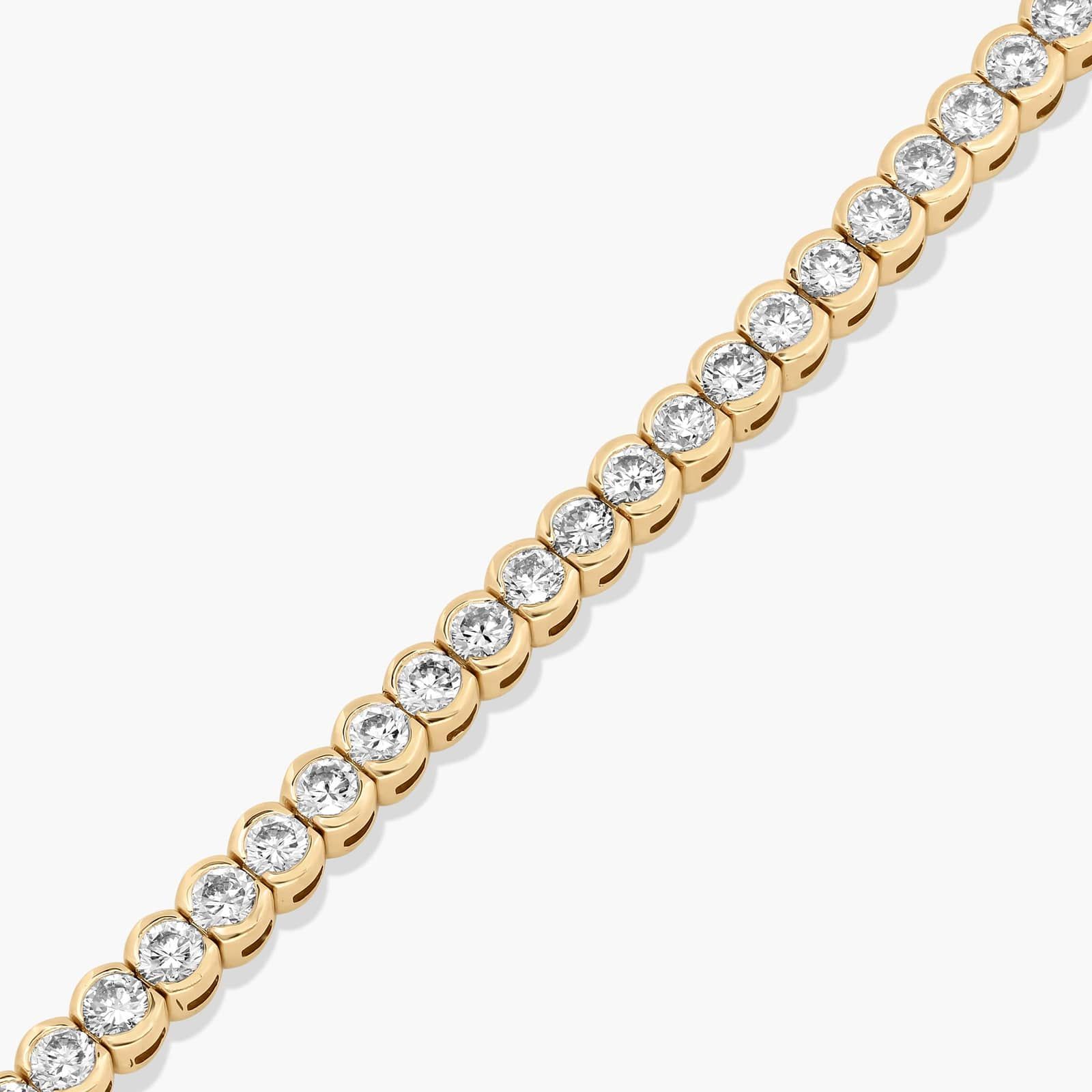 Bezel Tennis Bracelet With 8 CTW Lab-Grown Diamonds In 14K Yellow Gold