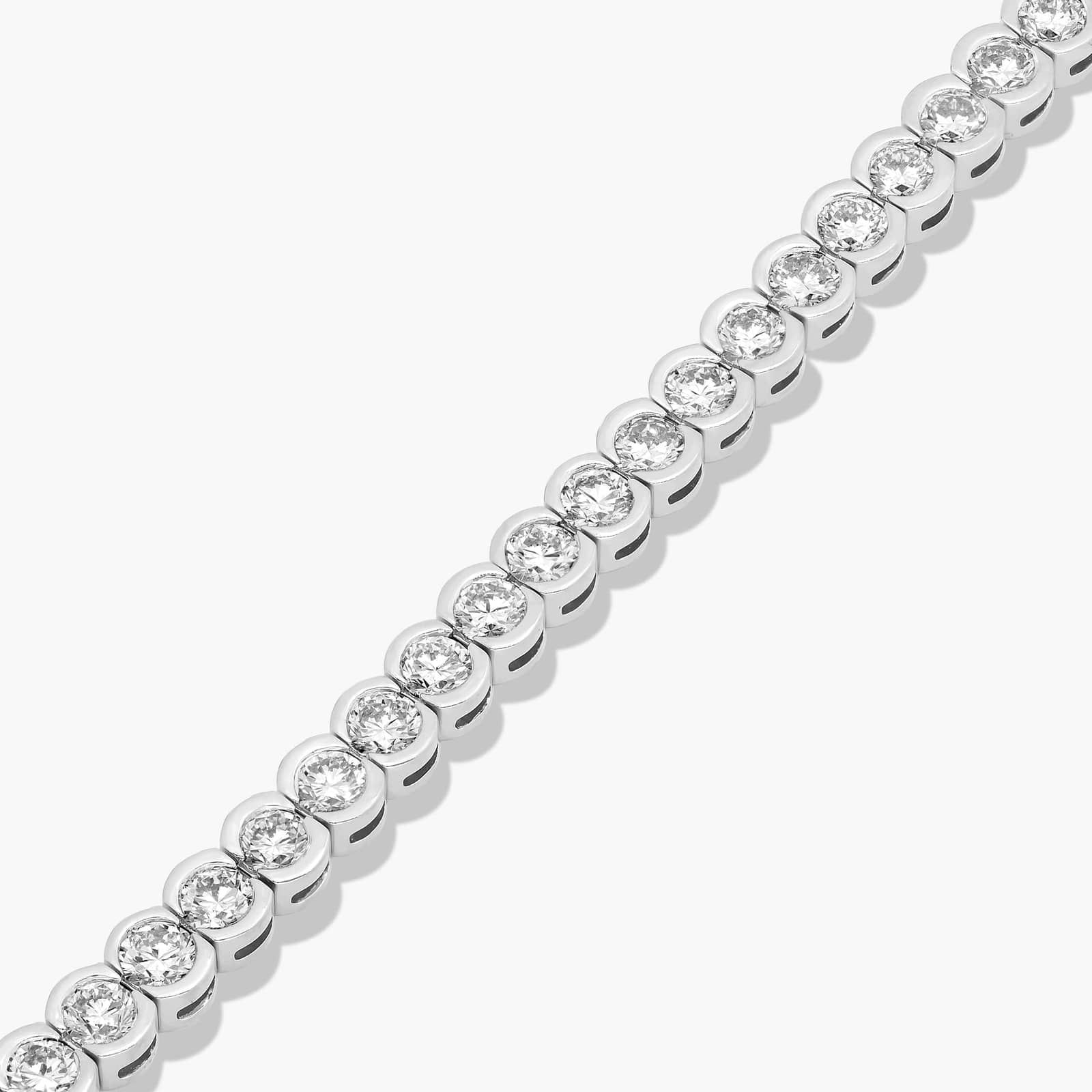 Bezel Tennis Bracelet With 10 CTW Diamonds In Platinum