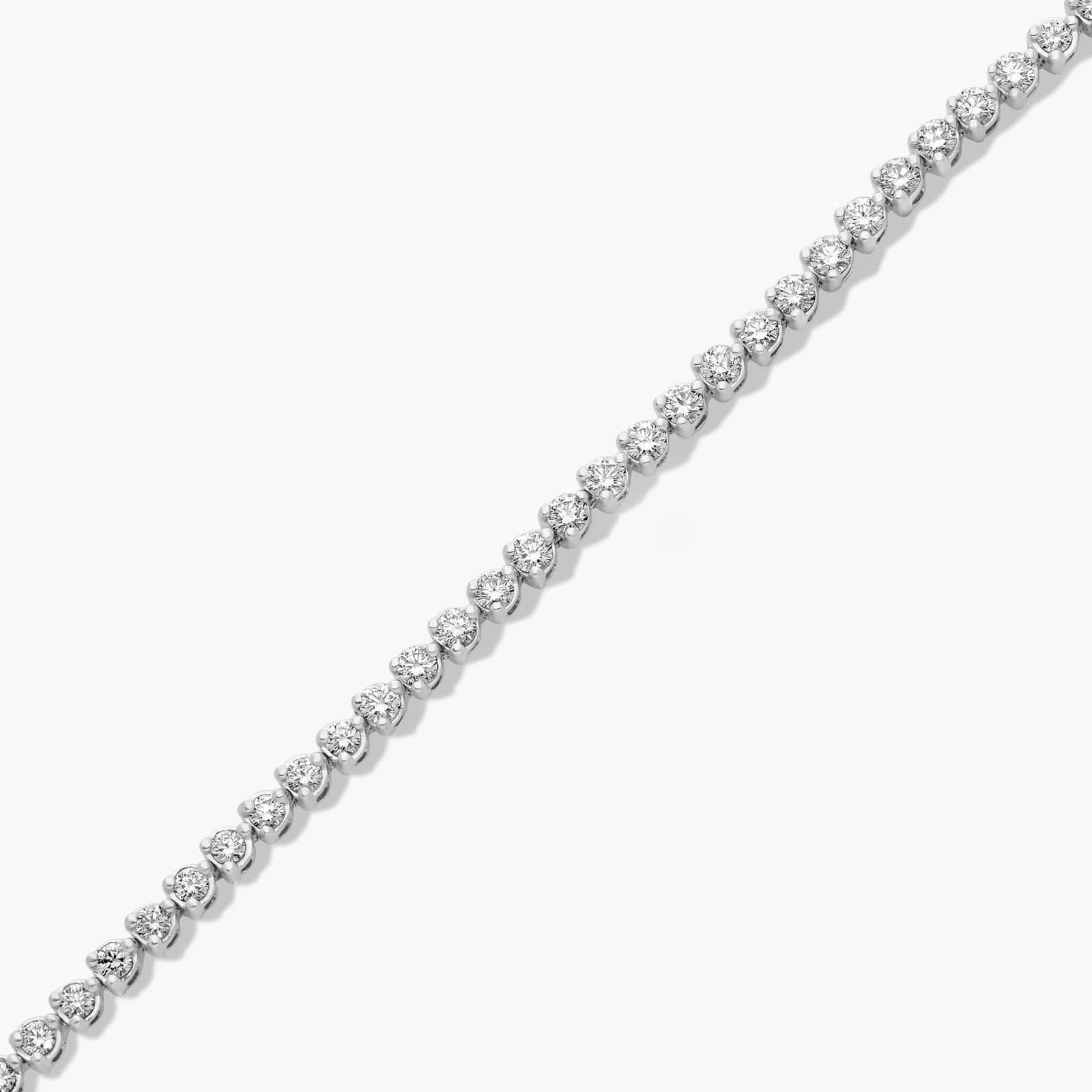 Flower Clasp Tennis Bracelet With 2 CTW Diamonds In Platinum