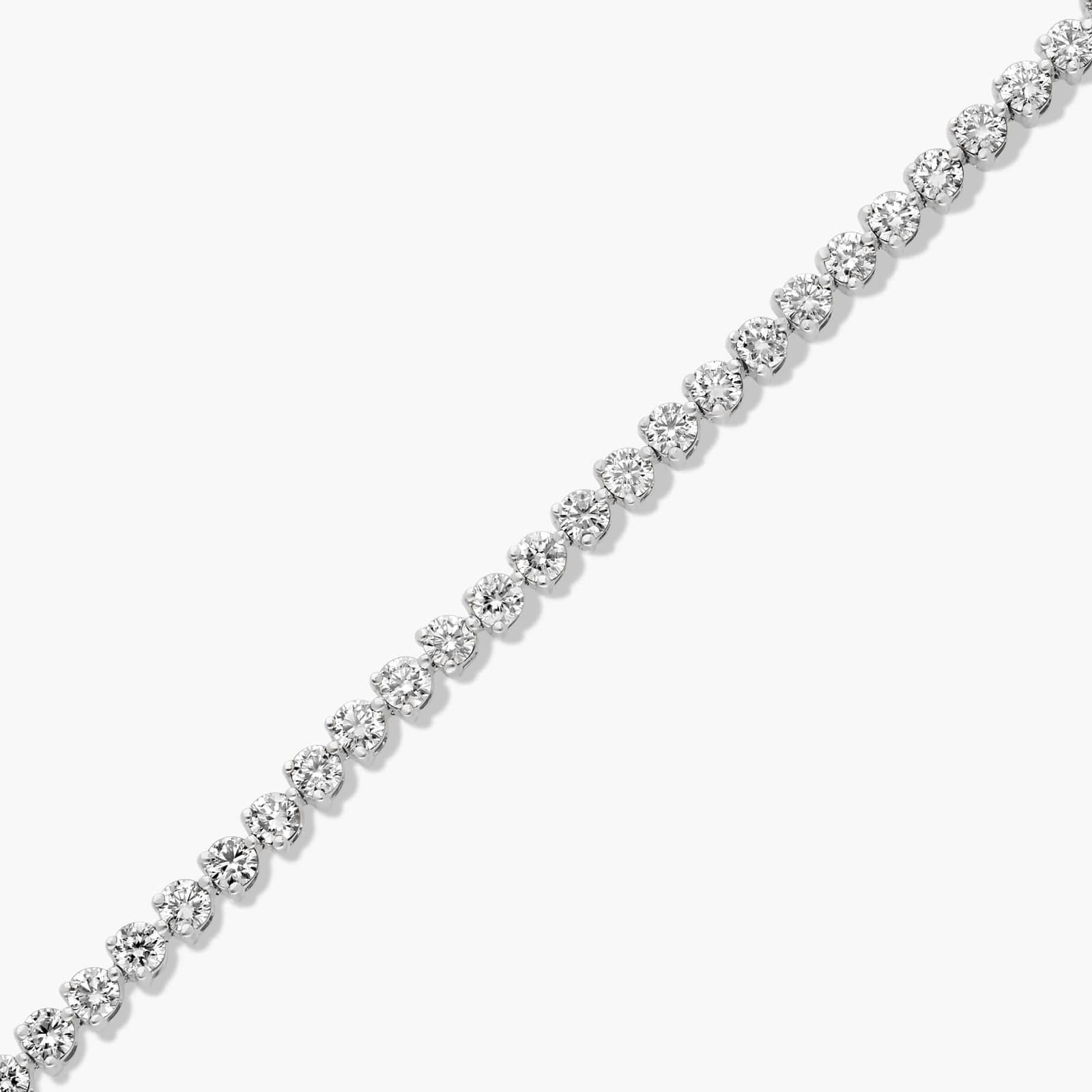 Flower Clasp Tennis Bracelet With 3 CTW Diamonds In Platinum