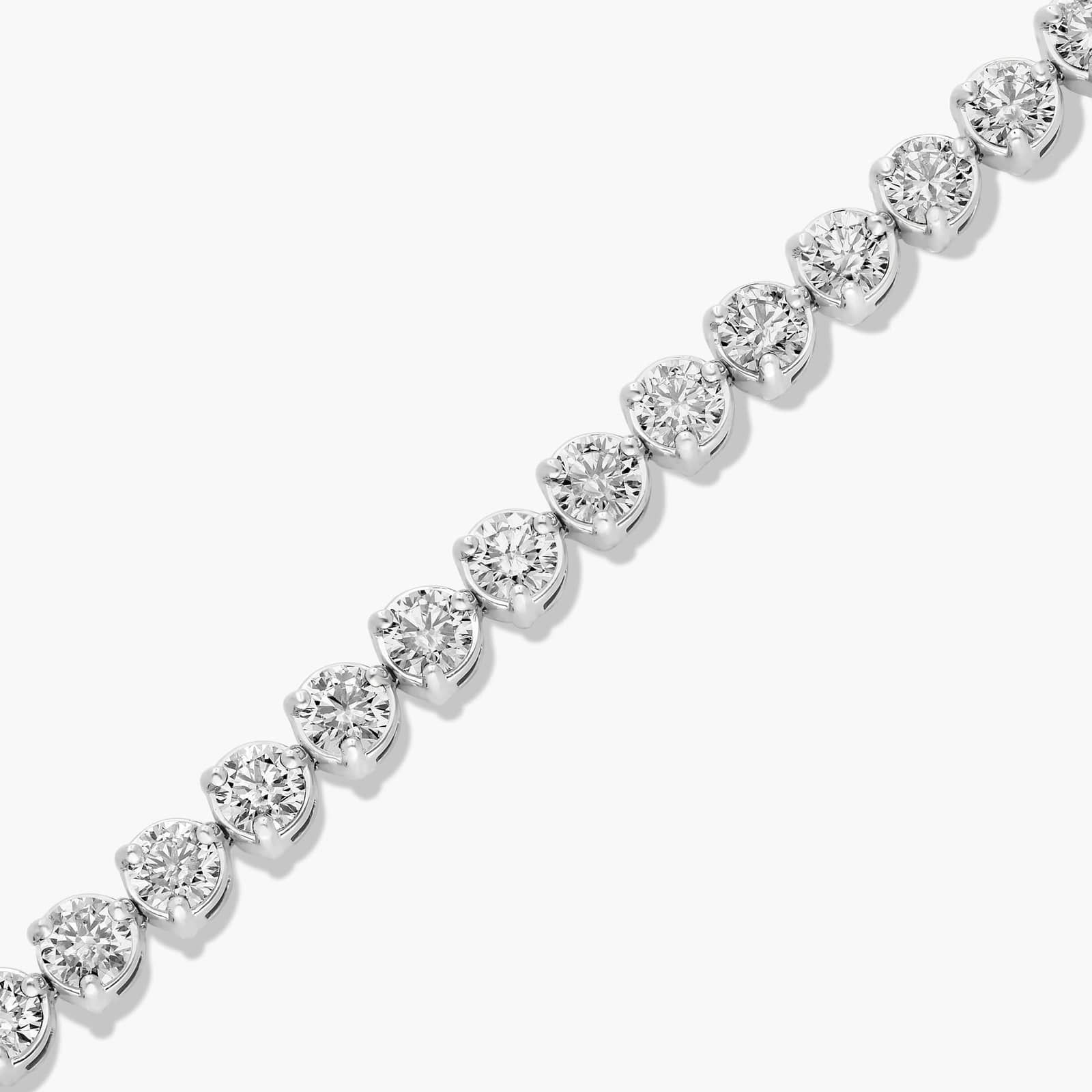 Flower Clasp Tennis Bracelet With 10 CTW Diamonds In Platinum