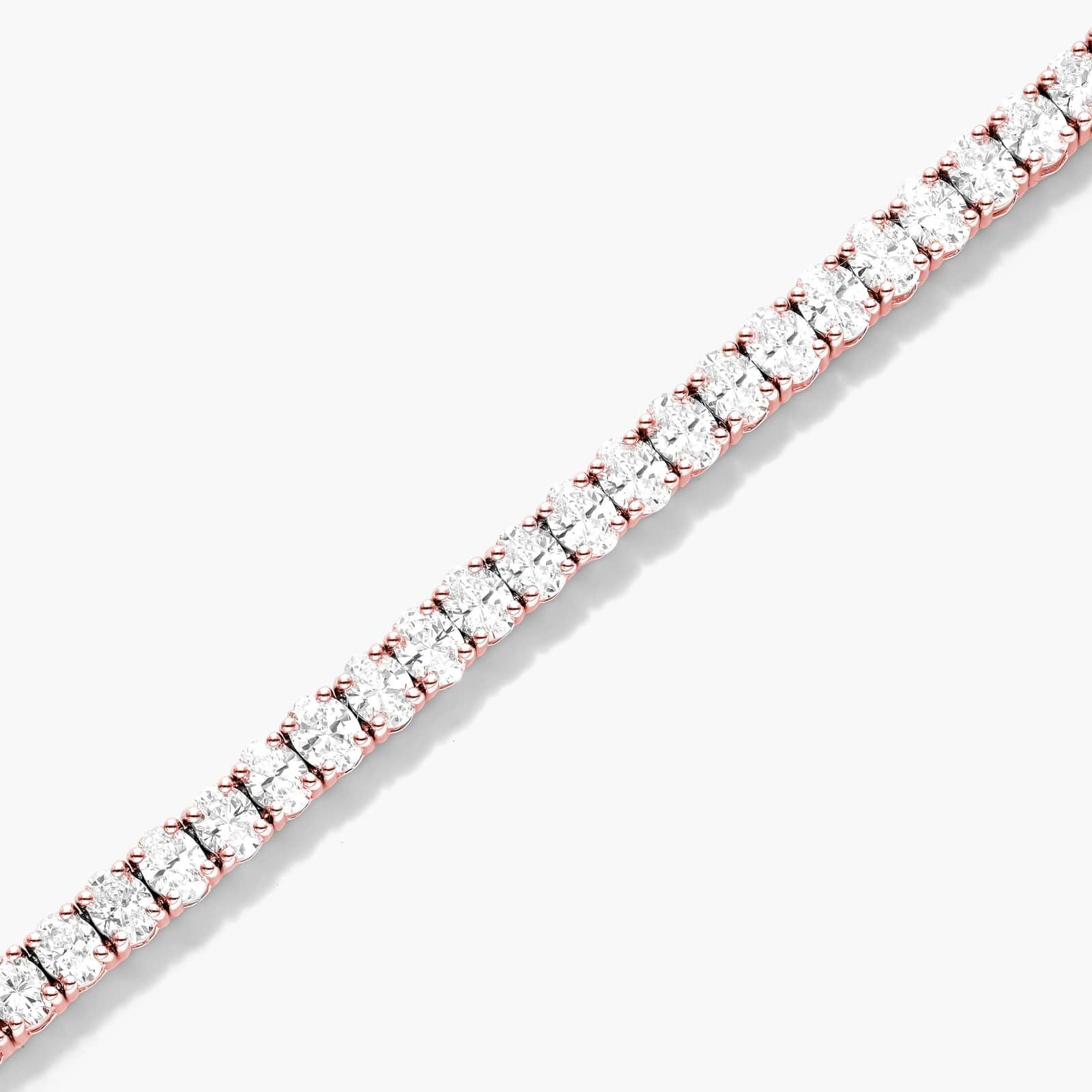 Tennis Bracelet With 5 CTW Oval Cut Diamonds In 14K Rose Gold