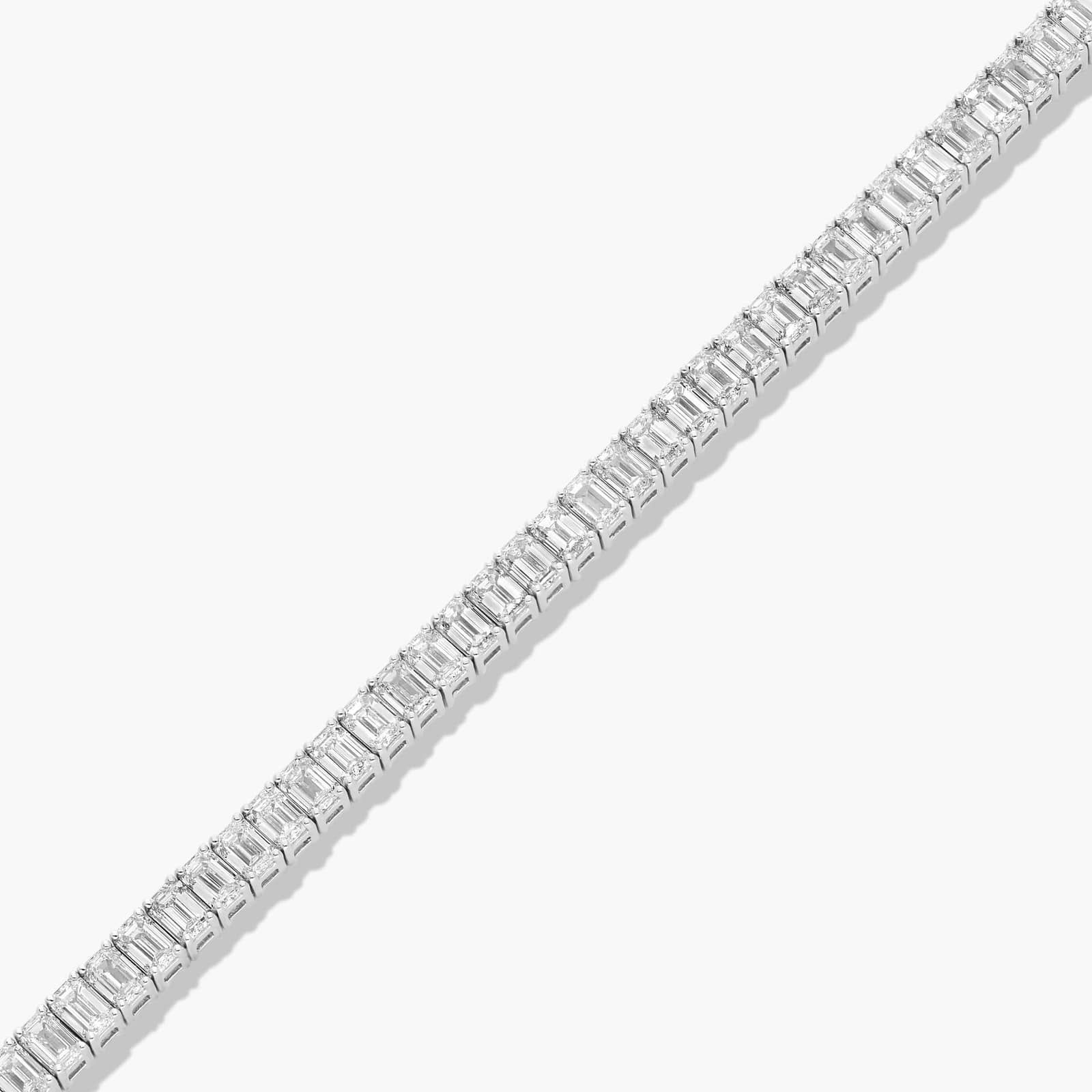 Tennis Bracelet With 12 CTW Emerald Cut Lab-Grown Diamonds In 14K White Gold (7")