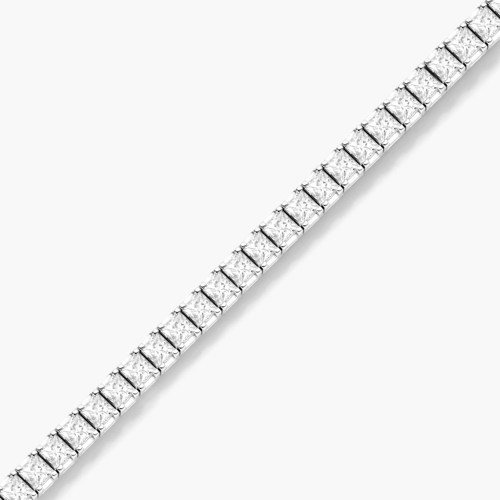Tennis Bracelet With 6.5 CTW Princess Cut Lab-Grown Diamonds In 14K White Gold