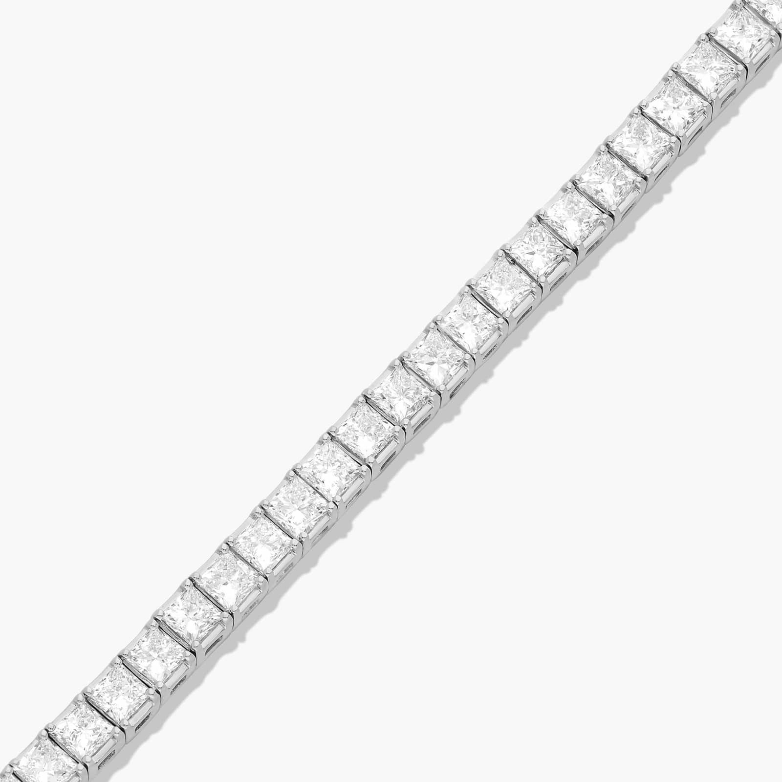 Tennis Bracelet With 8 CTW Princess Cut Lab-Grown Diamonds In 14K White Gold