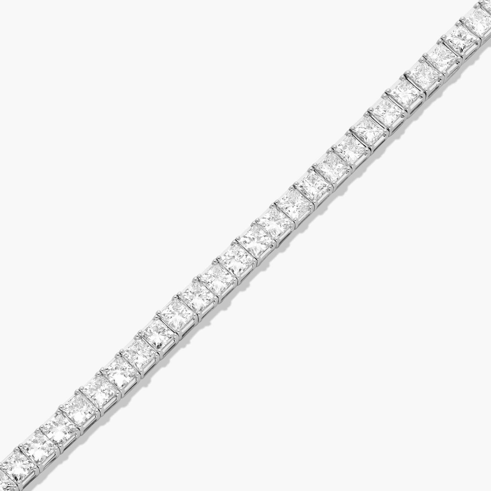 Tennis Bracelet With 10 CTW Princess Cut Lab-Grown Diamonds In 14K White Gold