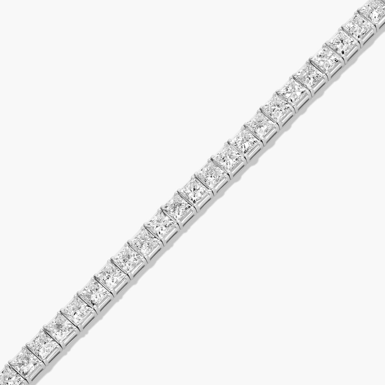 Tennis Bracelet With 15 CTW Princess Cut Lab-Grown Diamonds In 14K White Gold