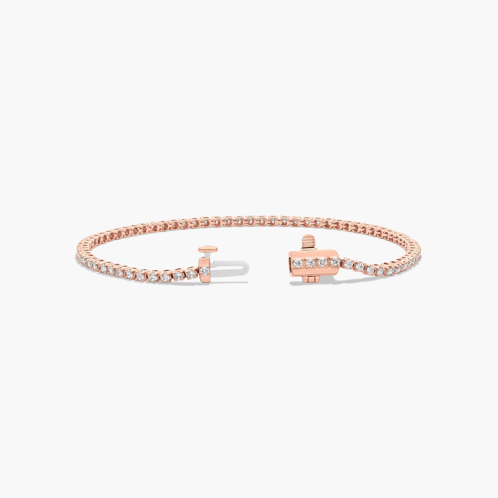 Tennis Bracelet With 1 CTW Diamonds In 14K Rose Gold (6")