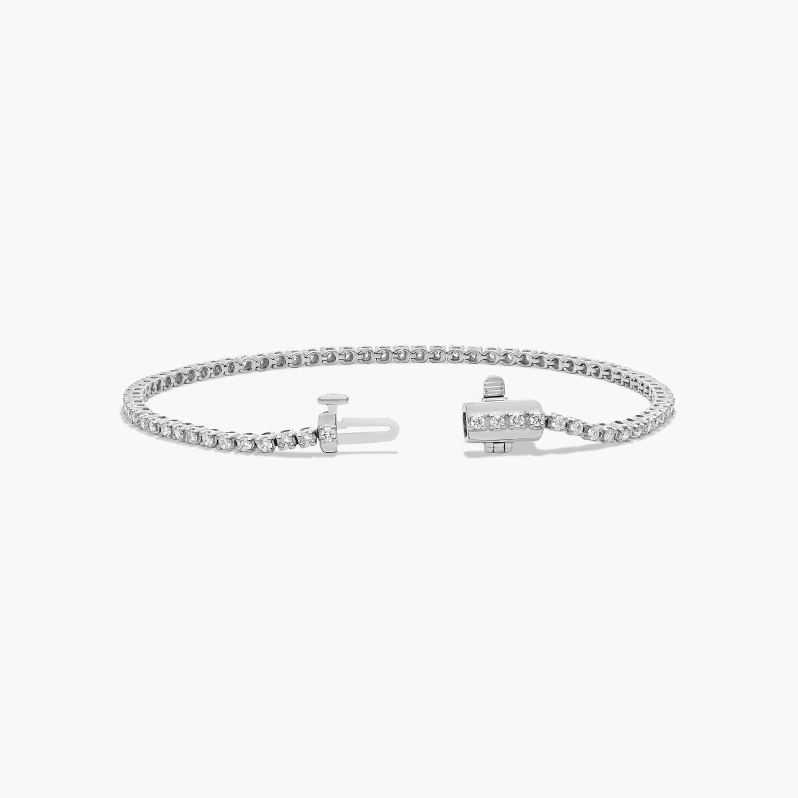 Tennis Bracelet With 1 CTW Diamonds In 14K White Gold (6")