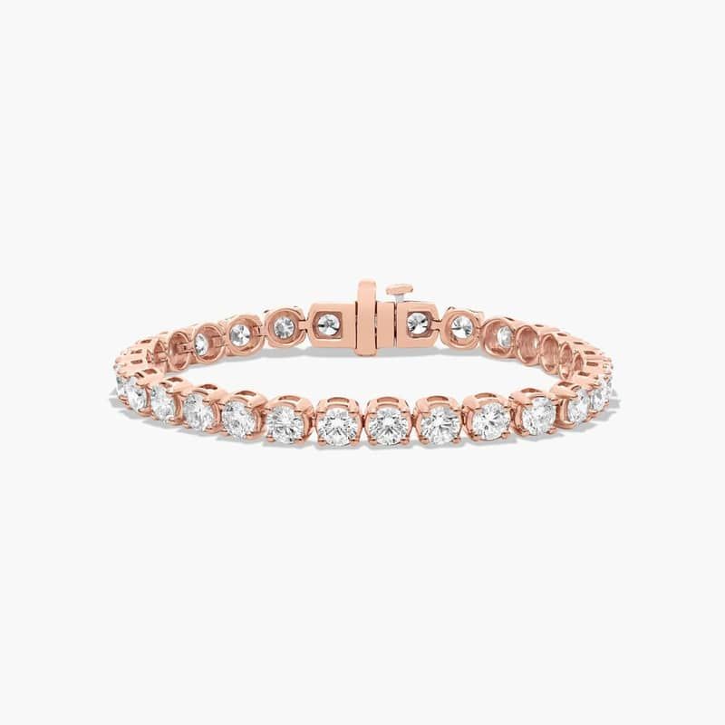 Tennis Bracelet With 8 CTW Diamonds In 14K Rose Gold (6")