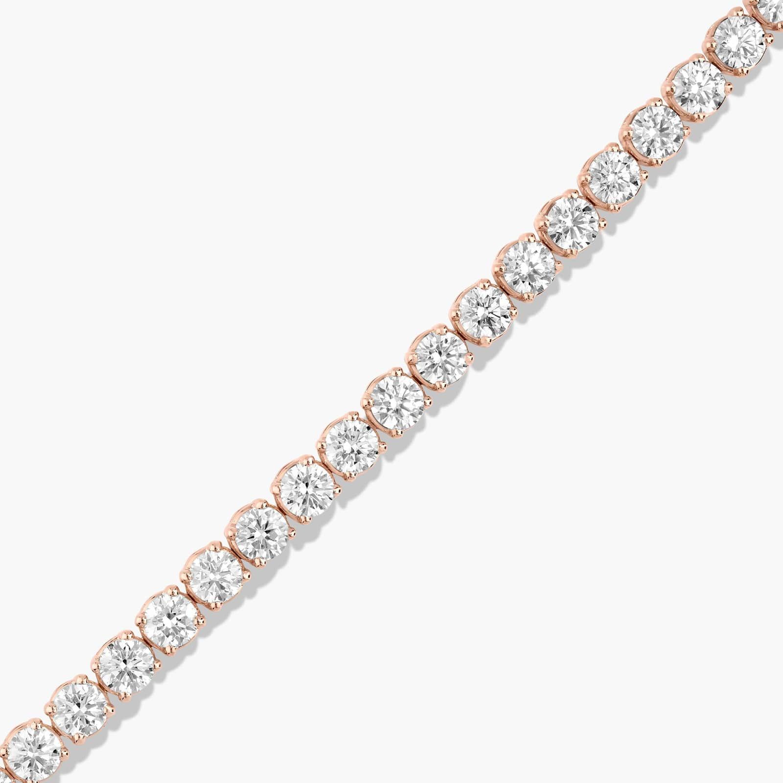 Tennis Bracelet With 10 CTW Diamonds In 14K Rose Gold (6")