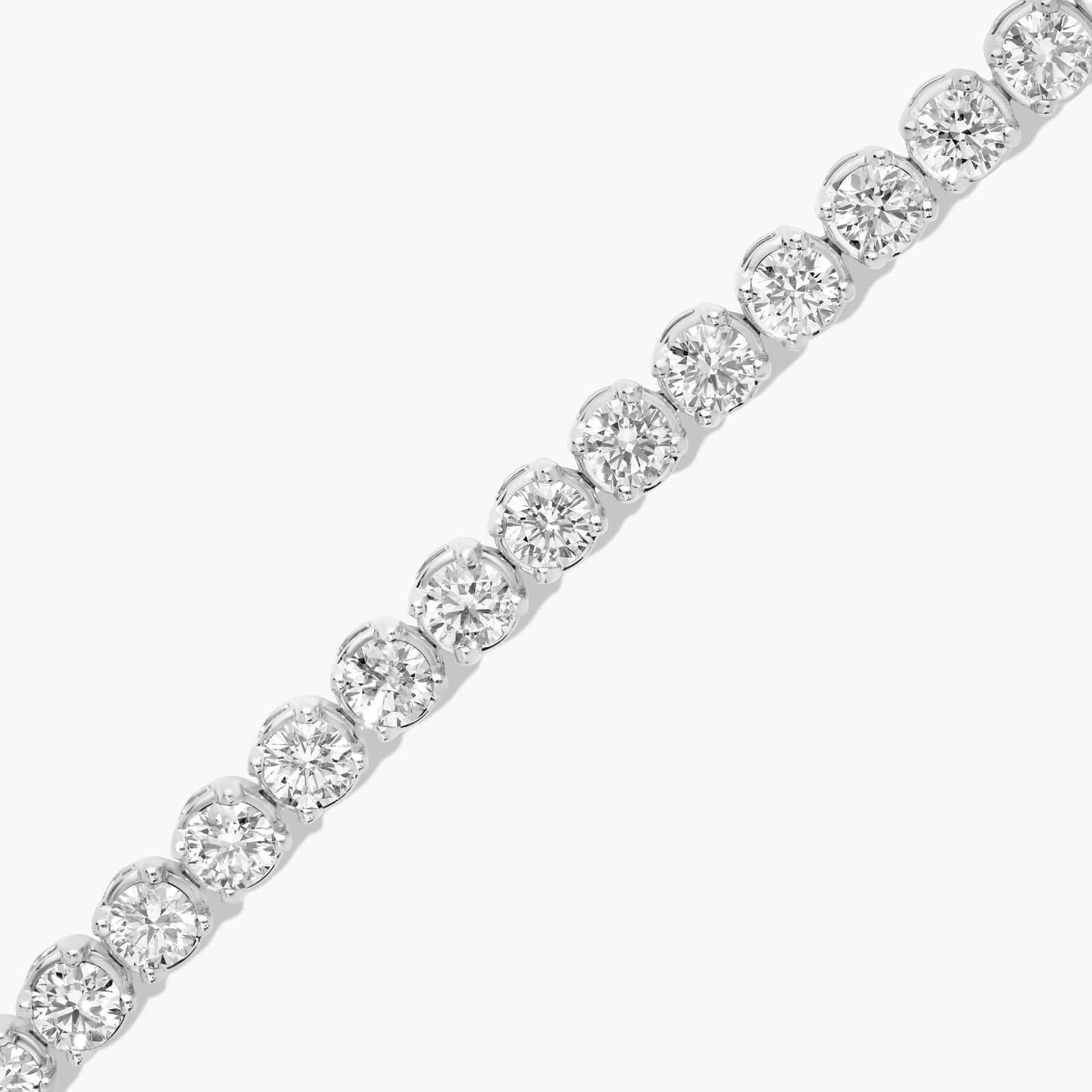 Tennis Bracelet With 12 CTW Lab-Grown Diamonds In 14K White Gold (6")