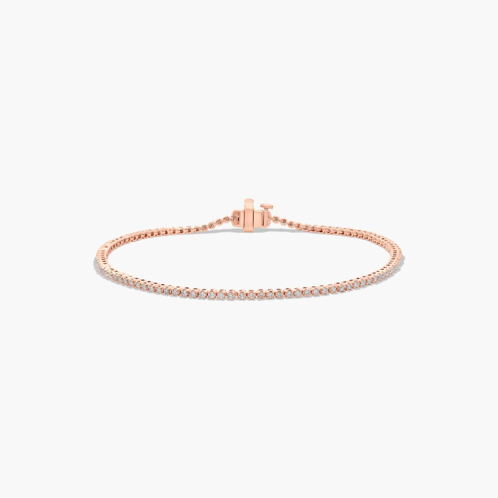 Tennis Bracelet With 1 CTW Diamonds In 14K Rose Gold (8")