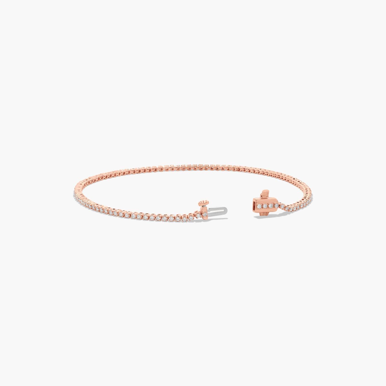 Tennis Bracelet With 1 CTW Diamonds In 14K Rose Gold (8")
