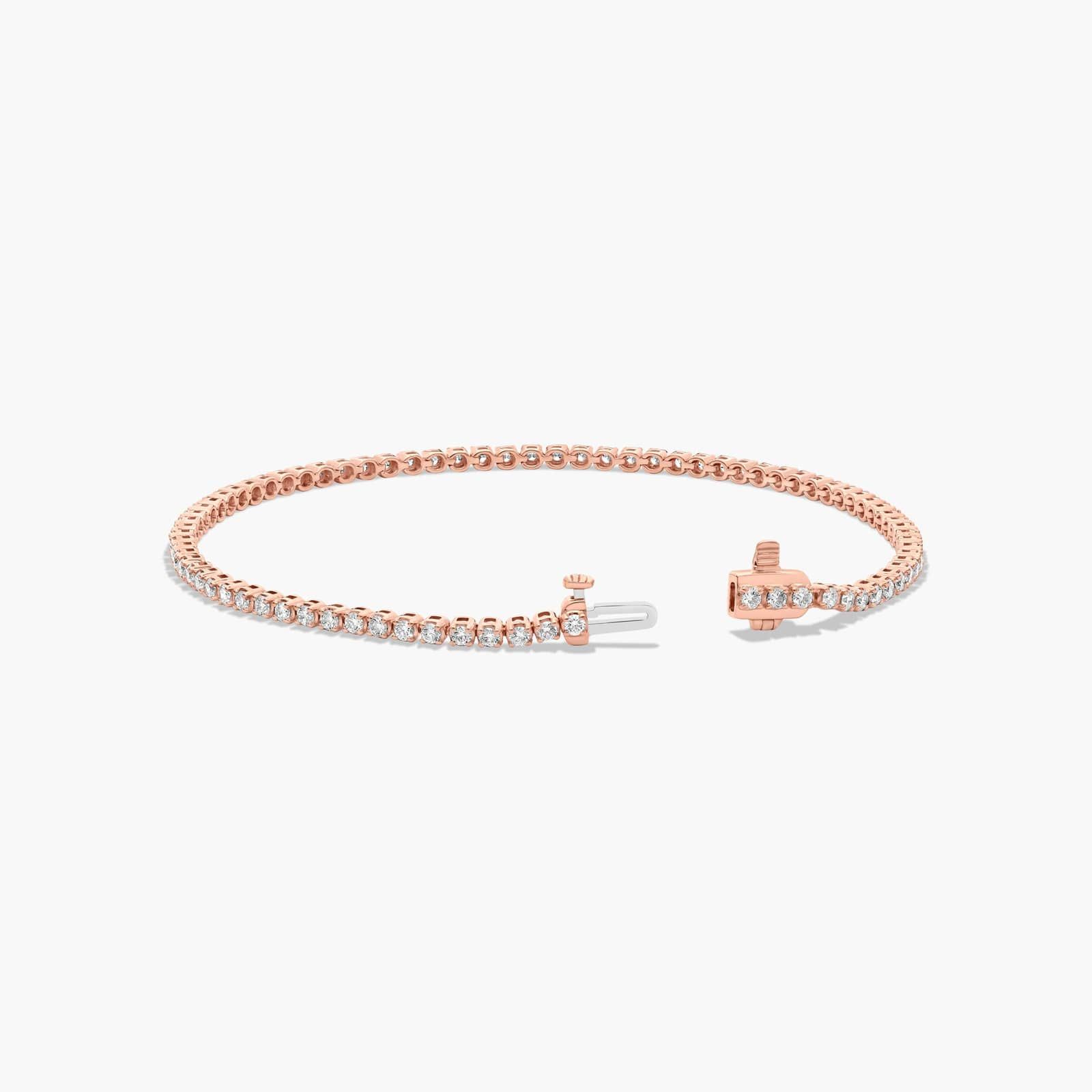 Tennis Bracelet With 2 CTW Diamonds In 14K Rose Gold (8")