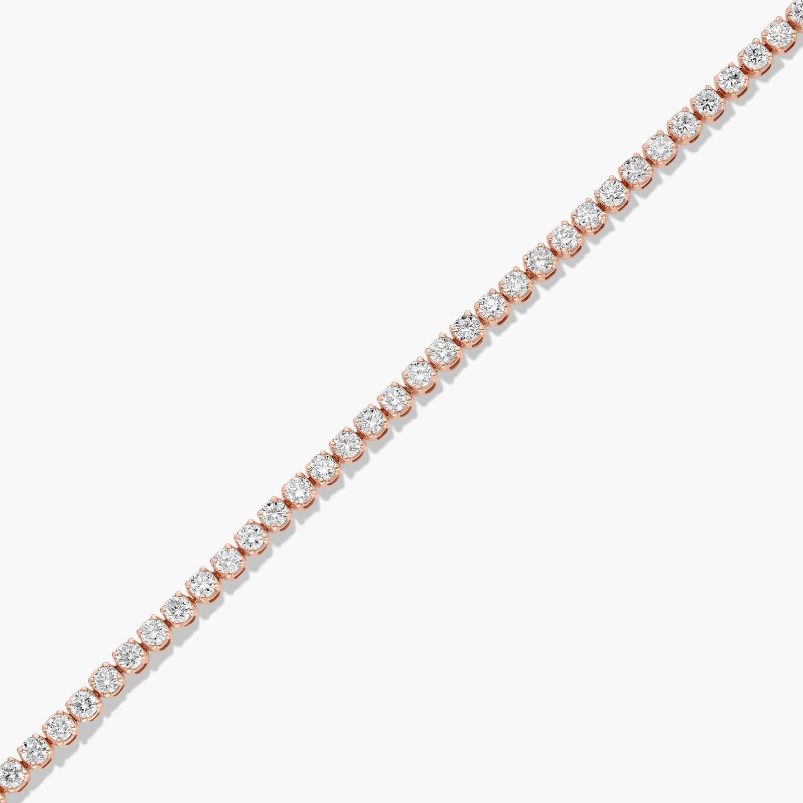 Tennis Bracelet With 3 CTW Diamonds In 14K Rose Gold (8")