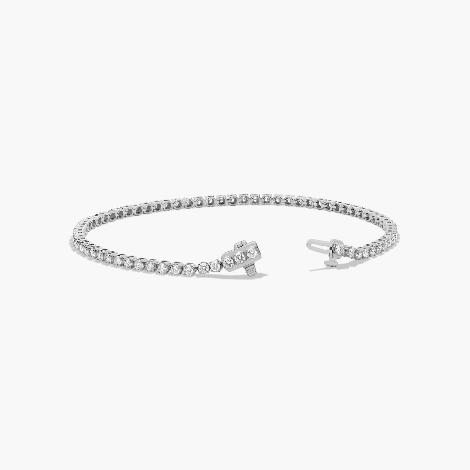 Tennis Bracelet With 3 CTW Lab-Grown Diamonds In 14K White Gold (8")