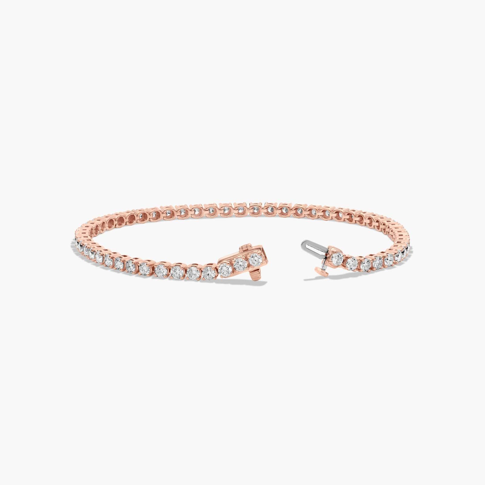 Tennis Bracelet With 5 CTW Diamonds In 14K Rose Gold (8")
