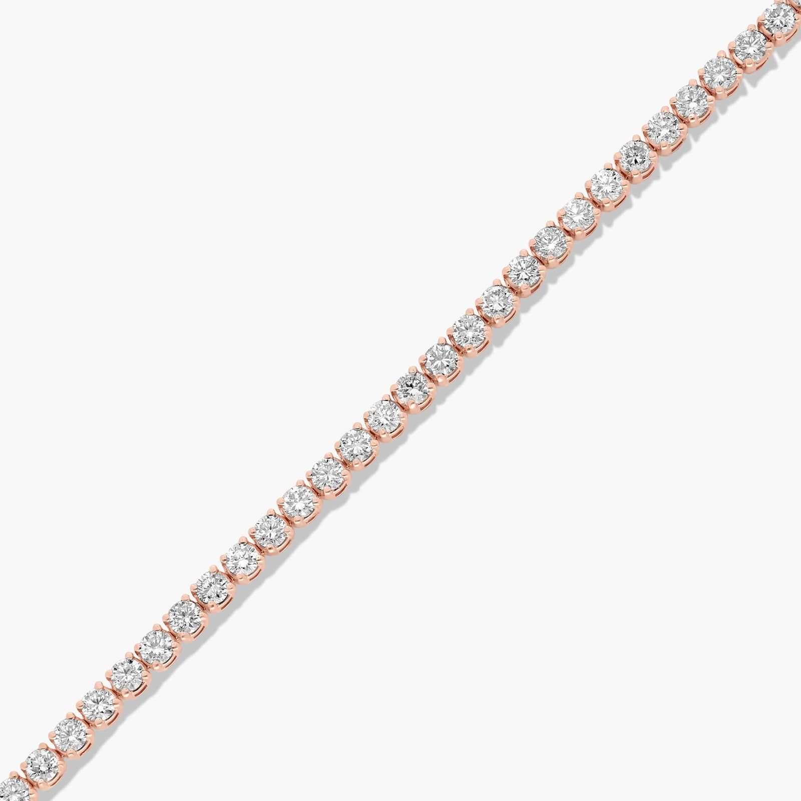 Tennis Bracelet With 5 CTW Diamonds In 14K Rose Gold (8")