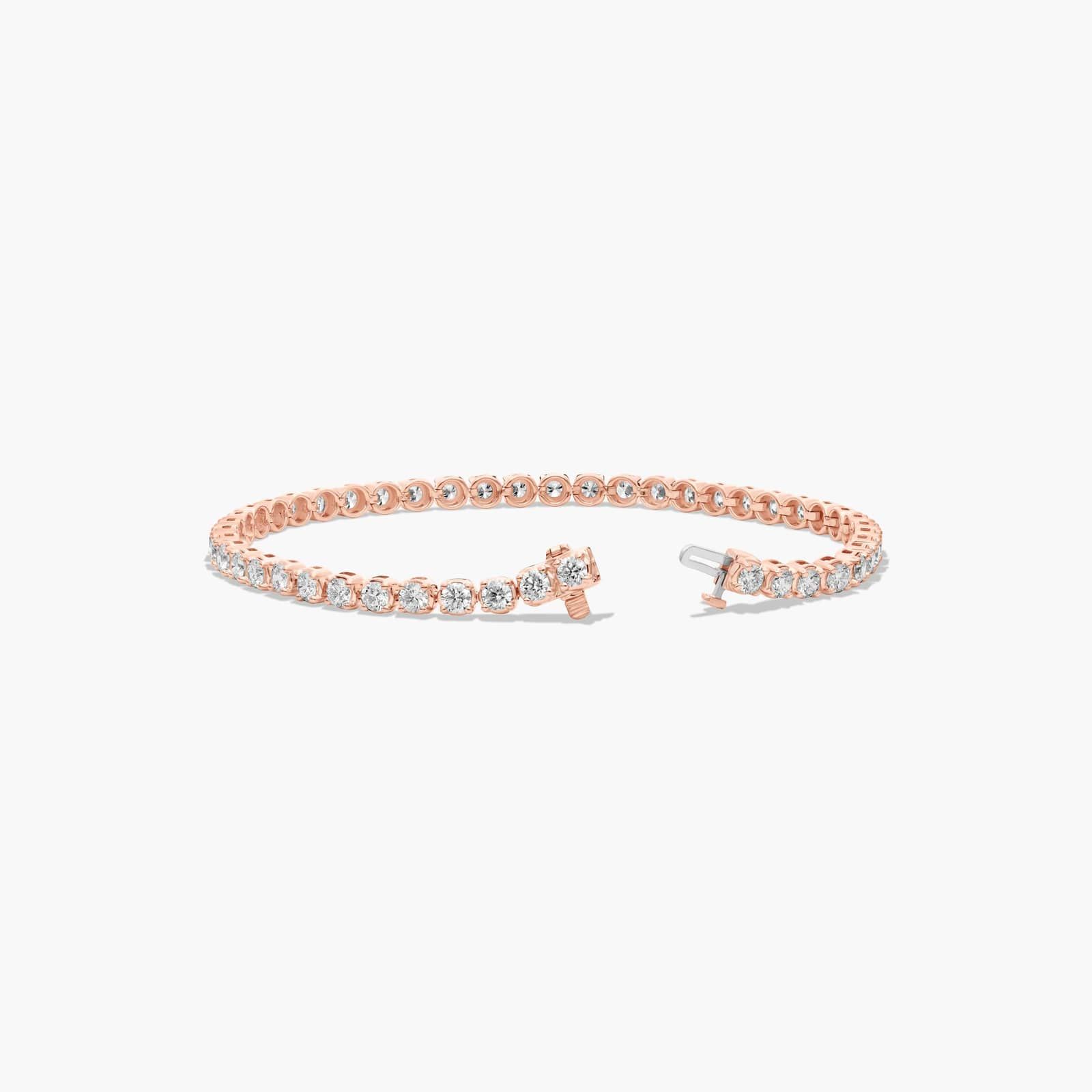 Tennis Bracelet With 7 CTW Diamonds In 14K Rose Gold (8")