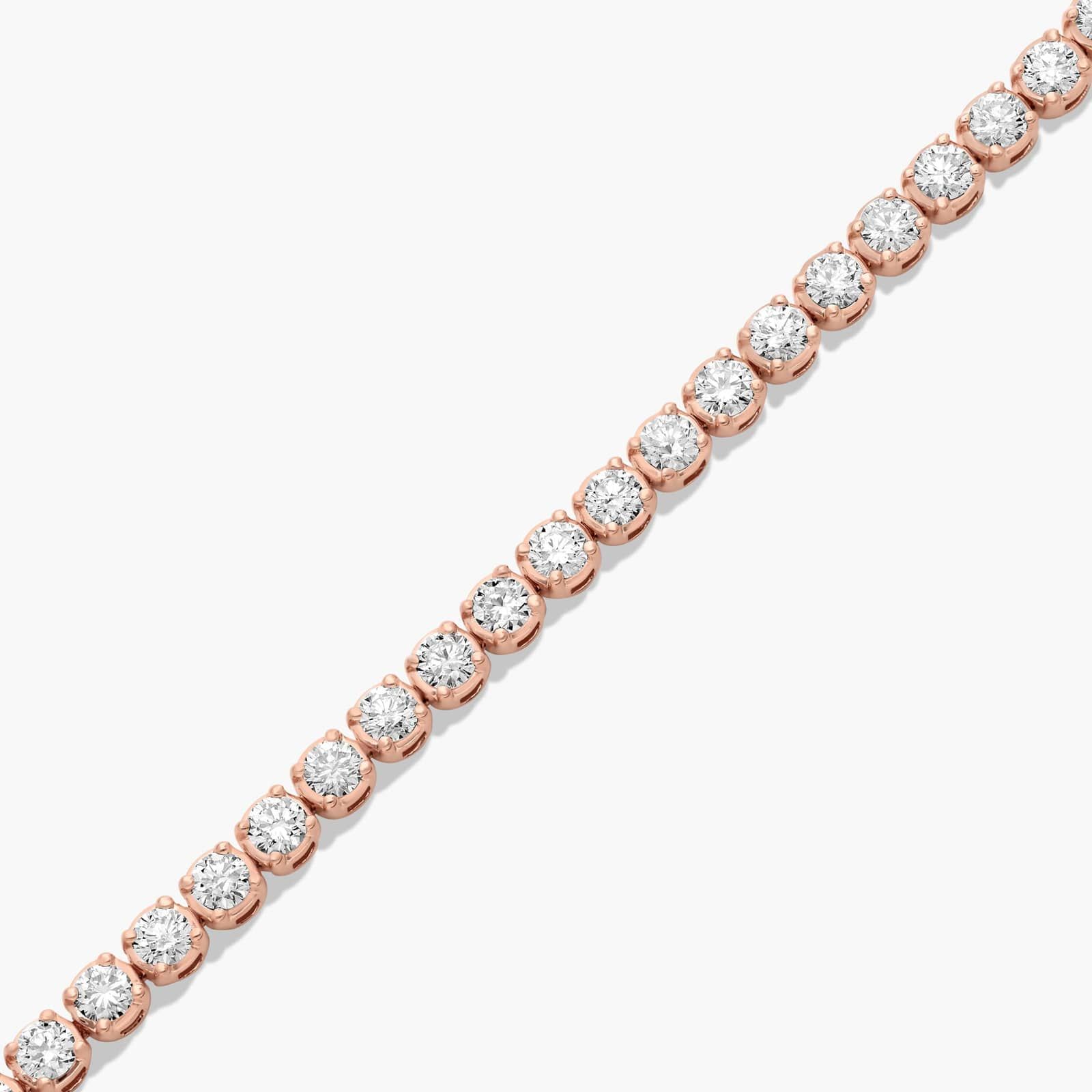 Tennis Bracelet With 7 CTW Diamonds In 14K Rose Gold (8")