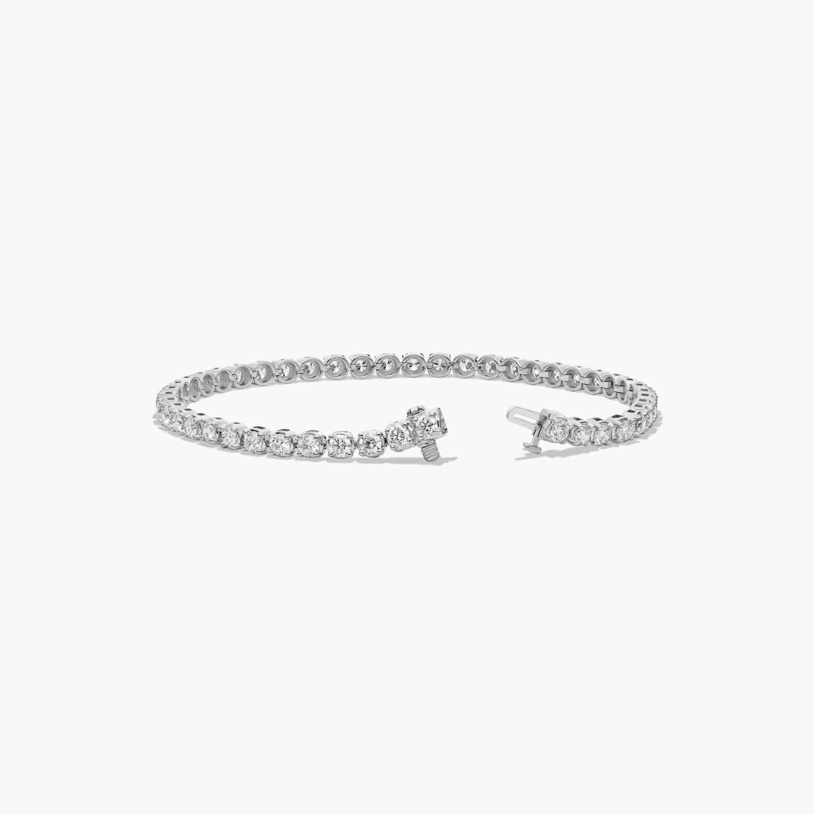 Tennis Bracelet With 7 CTW Lab-Grown Diamonds In 14K White Gold (8")