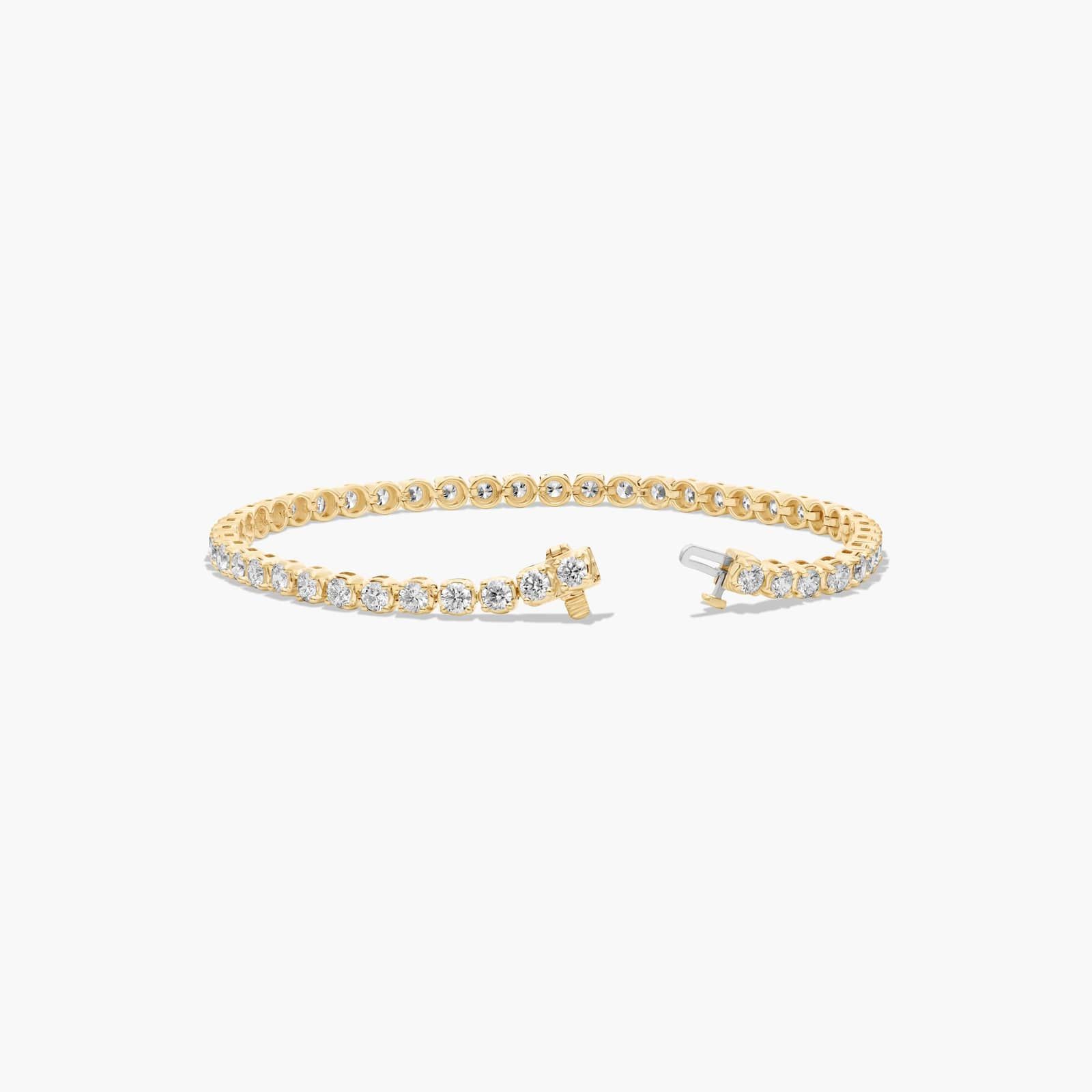 Tennis Bracelet With 7 CTW Lab-Grown Diamonds In 14K Yellow Gold (8")