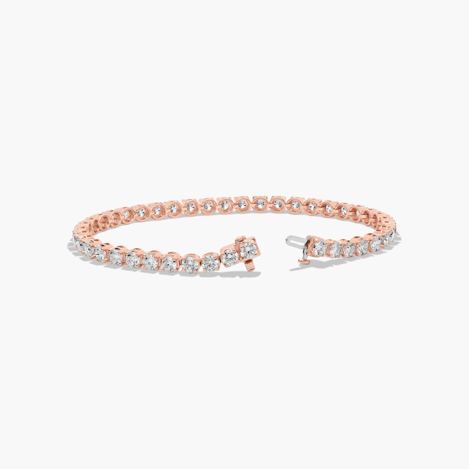 Tennis Bracelet With 10 CTW Diamonds In 14K Rose Gold (8")