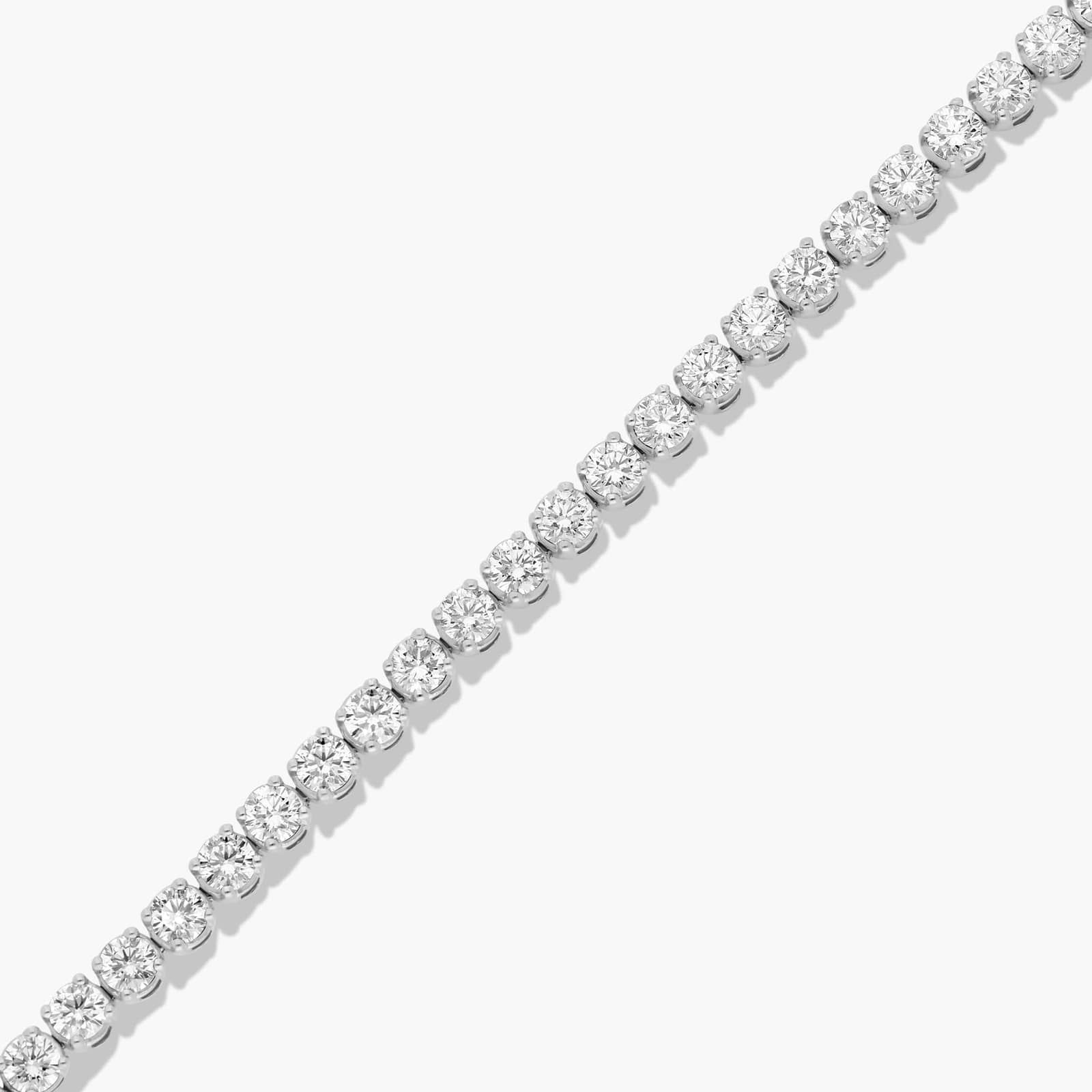 Tennis Bracelet With 10 CTW Lab-Grown Diamonds In 14K White Gold (8")