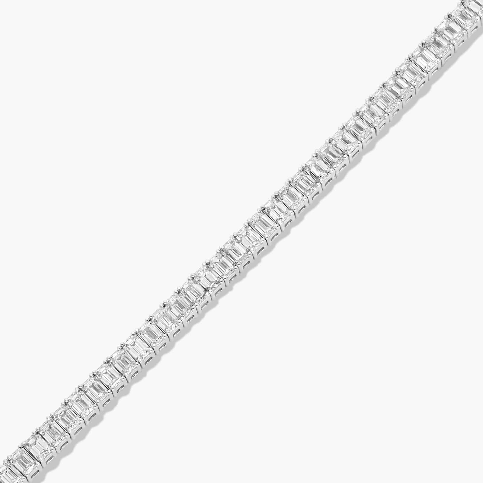 Tennis Bracelet With 8 CTW Emerald Cut Lab-Grown Diamonds In 14K White Gold (6")