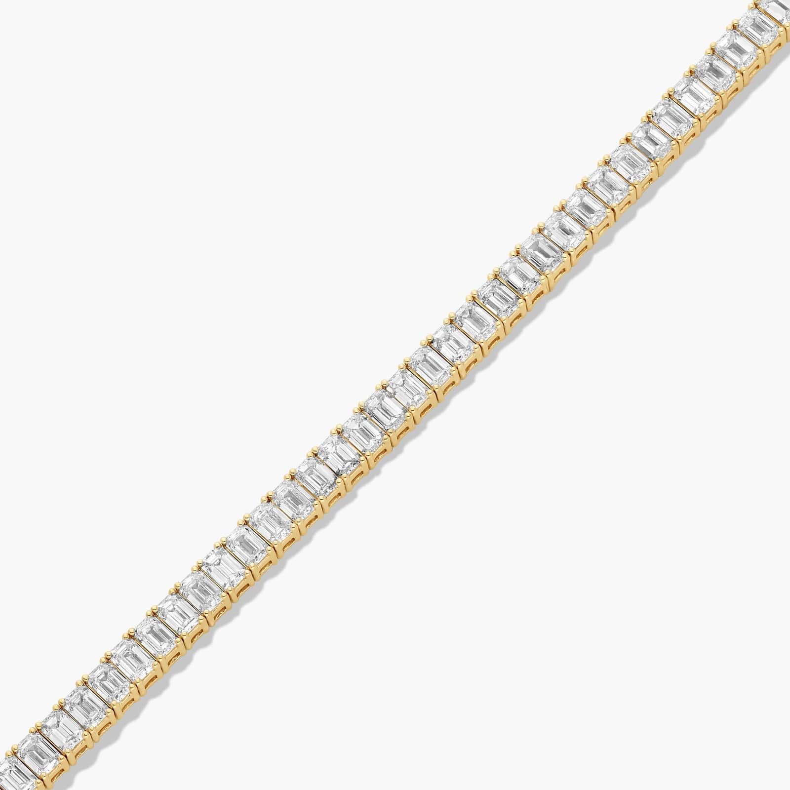 Tennis Bracelet With 8 CTW Emerald Cut Lab-Grown Diamonds In 14K Yellow Gold (6")