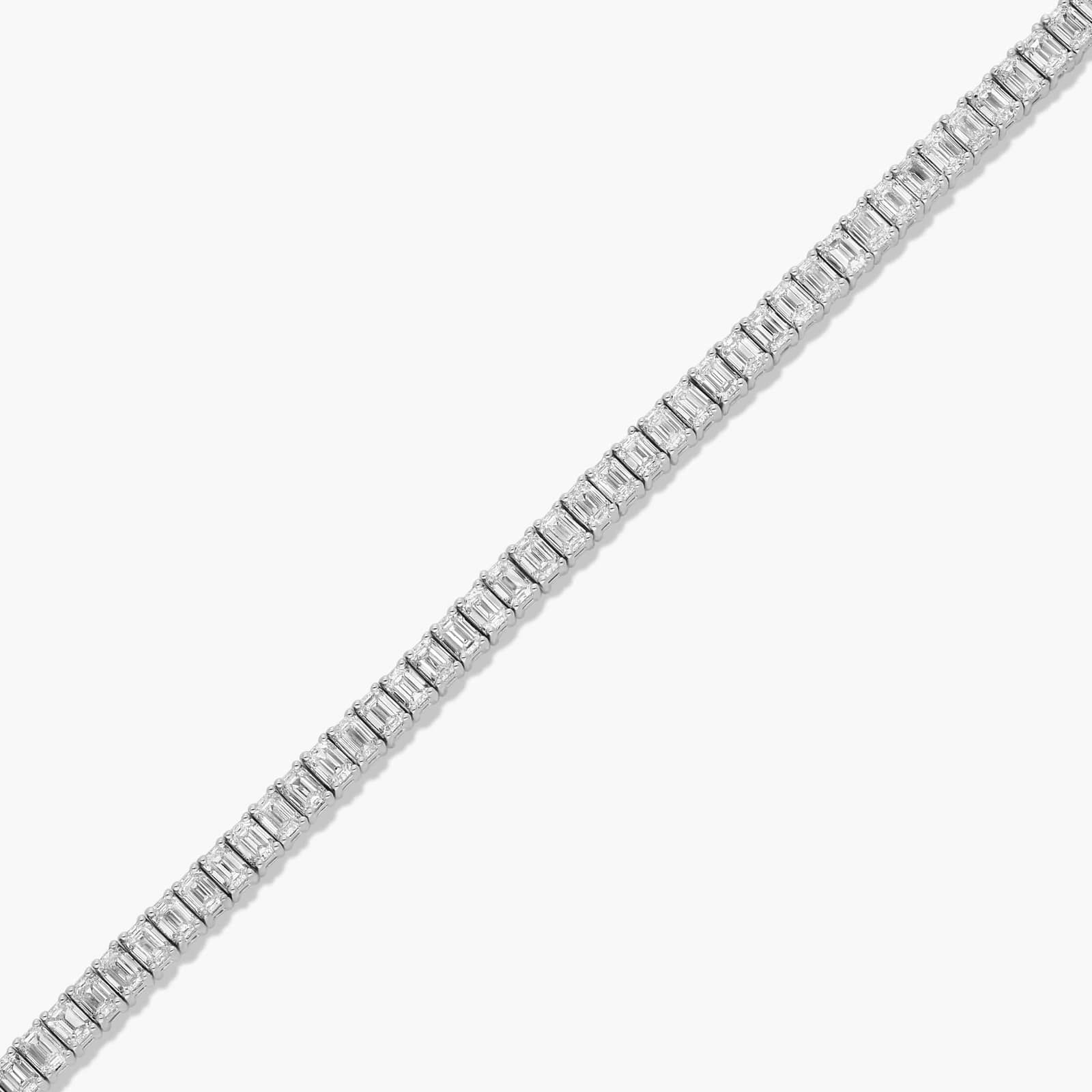 Tennis Bracelet With 5 CTW Emerald Cut Lab-Grown Diamonds In 14K White Gold (8")
