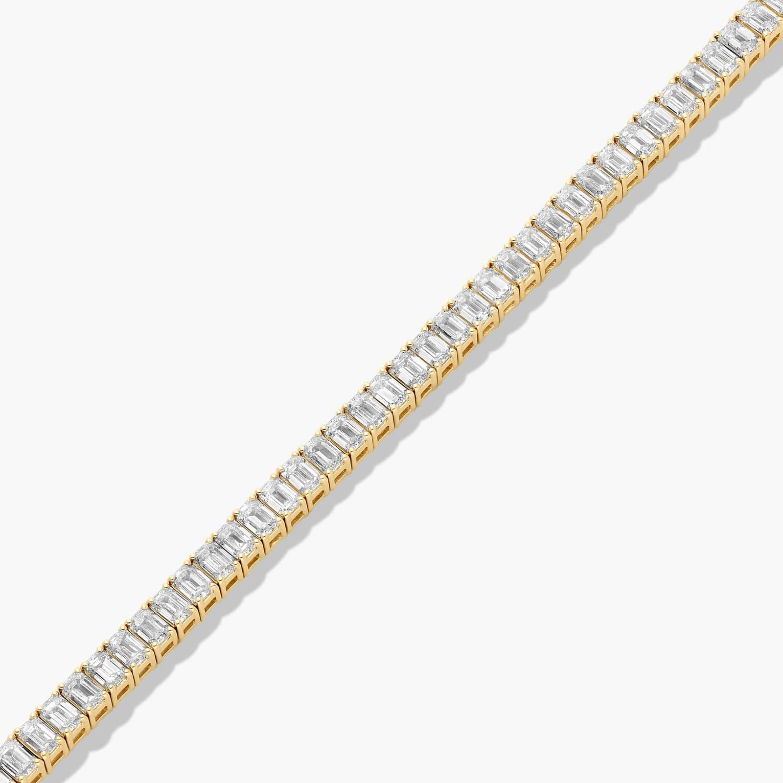 Tennis Bracelet With 8 CTW Emerald Cut Lab-Grown Diamonds In 14K Yellow Gold (8")