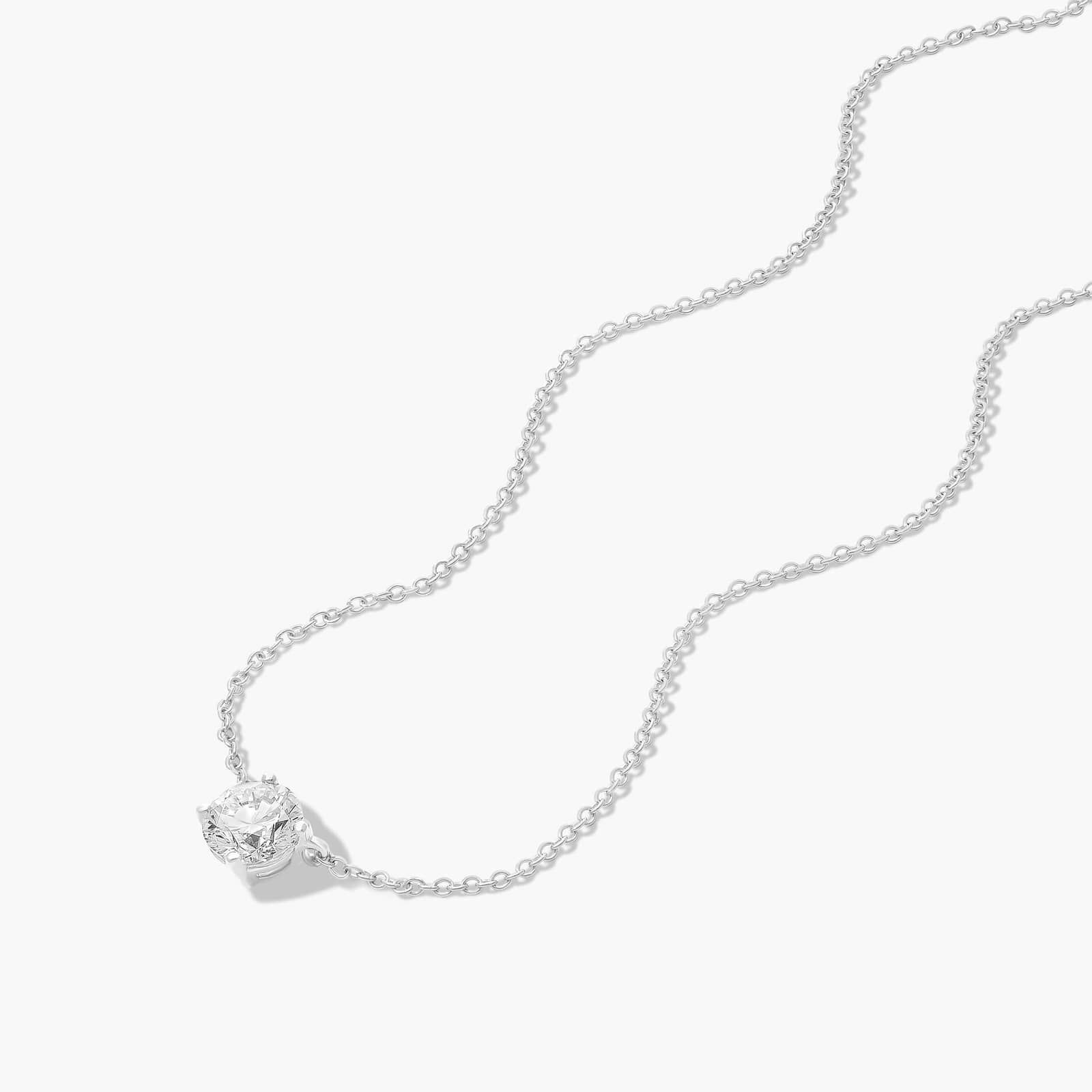 Platinum Four Prong Basket Solitaire Diamond Pendant (0.25 CTW - H-I / SI1-SI2)