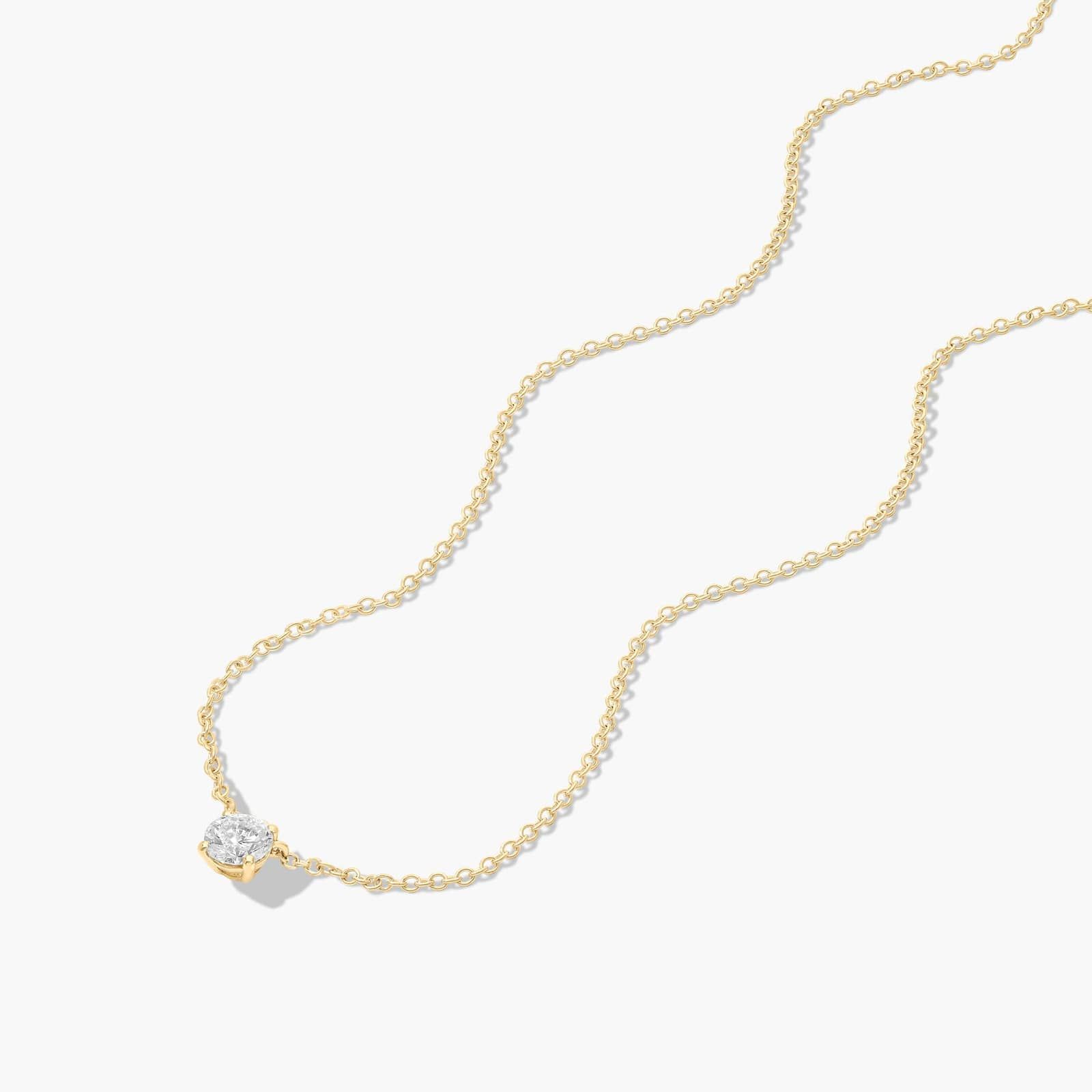 14K Yellow Gold Kite Set Solitaire Lab-Grown Diamond Pendant (0.50 CTW - F-G / VS2-SI1)