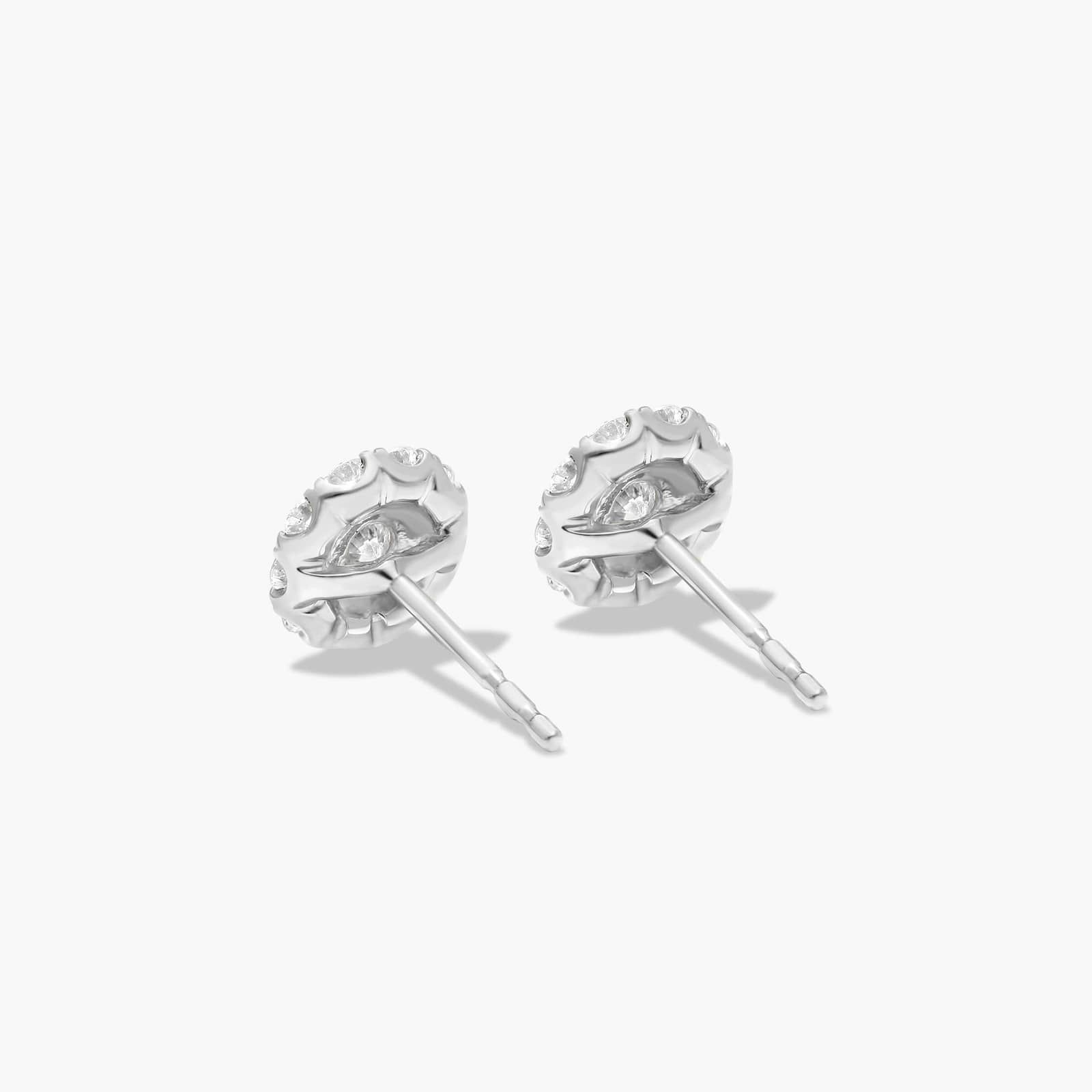 Halo 0.5 CTW Diamond Stud Earrings In Platinum