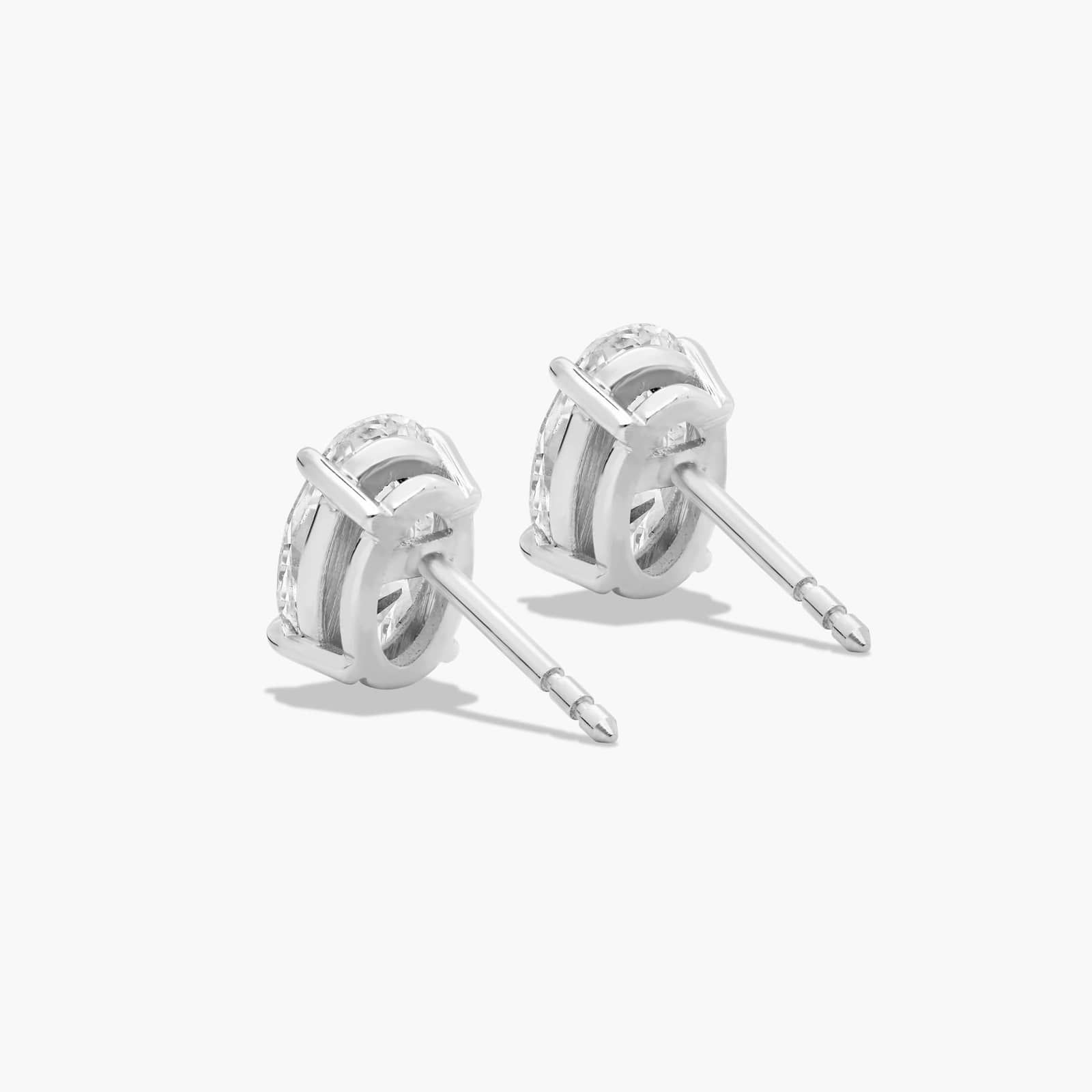 Oval Cut 2 CTW Lab-Grown Diamond Stud Earrings In 14K White Gold