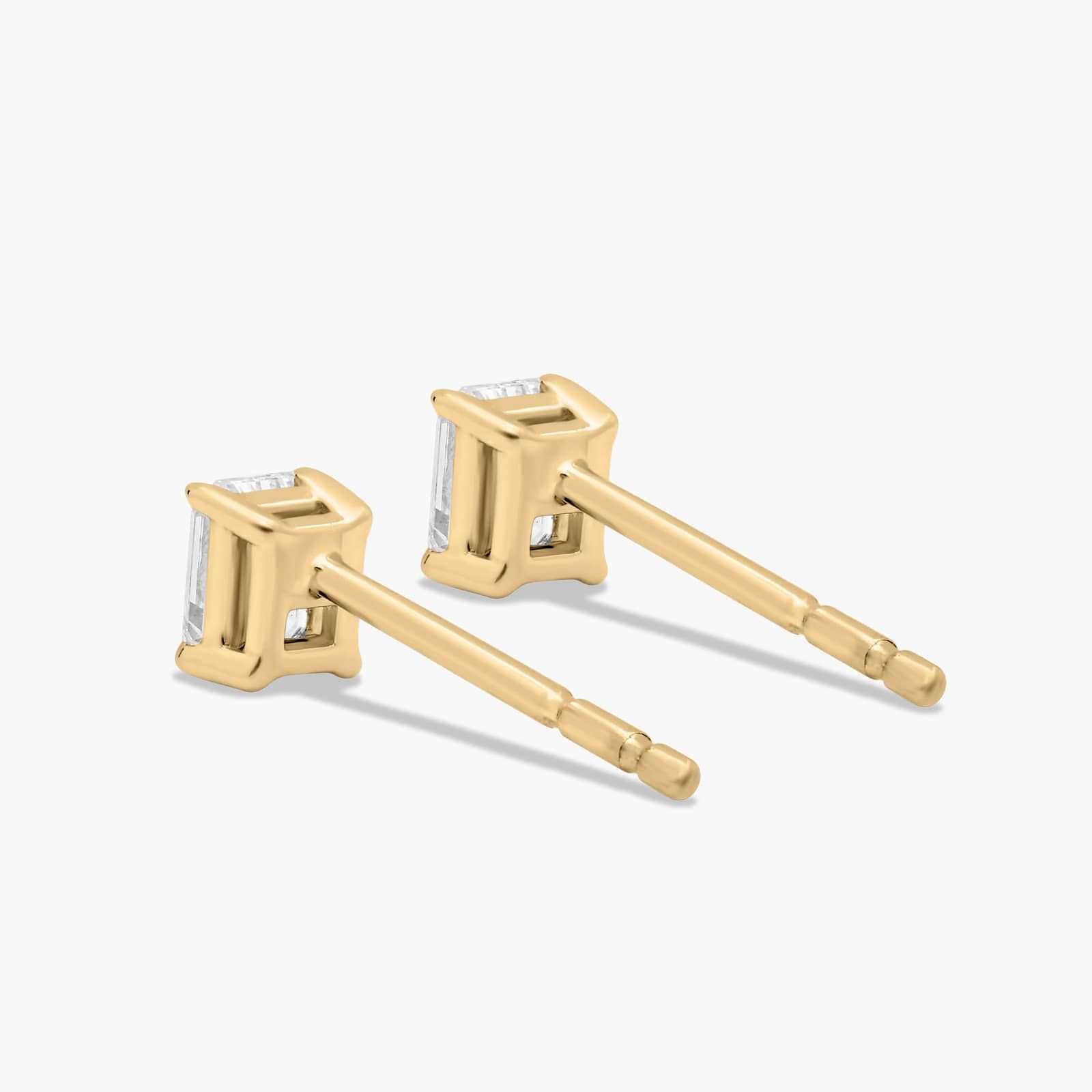 Emerald Cut 0.25 CTW Lab-Grown Diamond Stud Earrings In 14K Yellow Gold