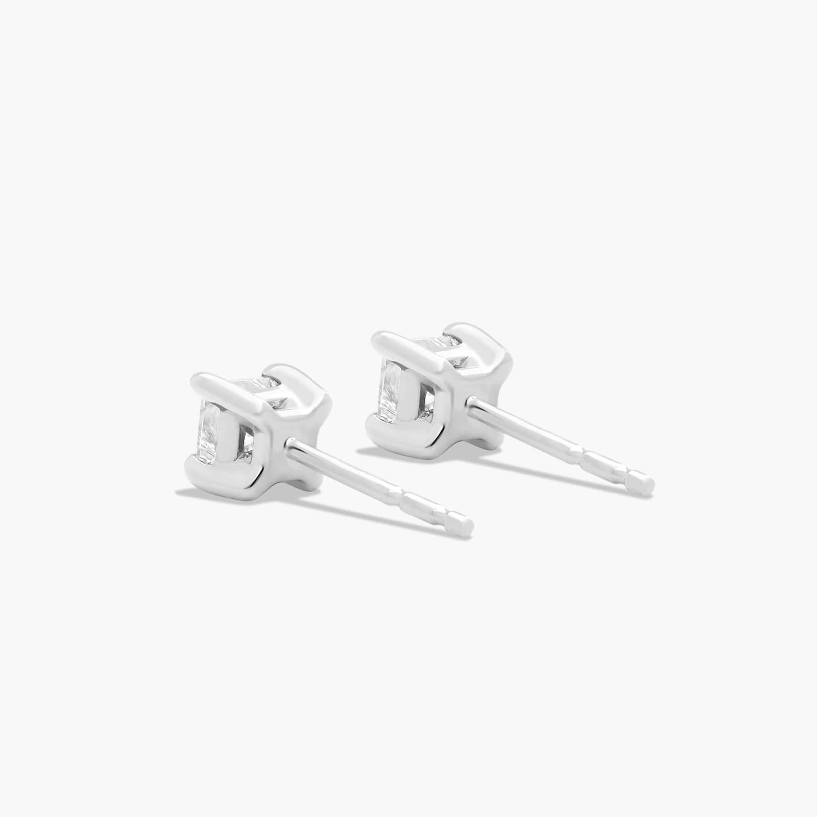 Princess Cut 0.5 CTW Diamond Stud Earrings In Platinum