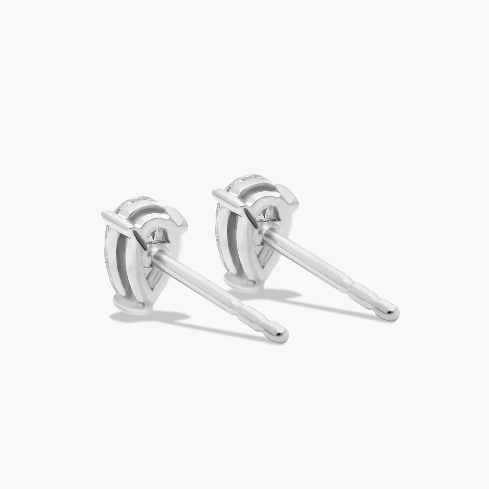 Pear Shape 0.25 CTW Diamond Stud Earrings In 14K White Gold