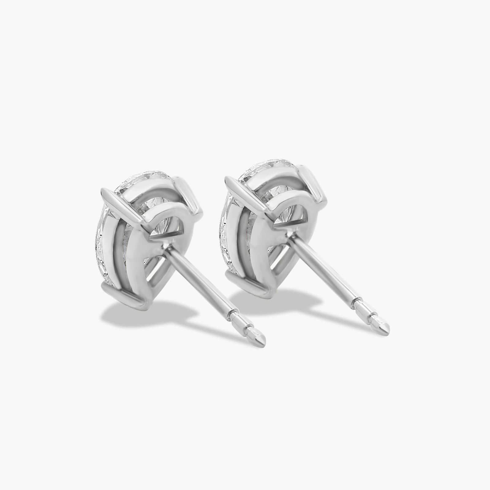 Pear Shape 1.5 CTW Diamond Stud Earrings In 14K White Gold