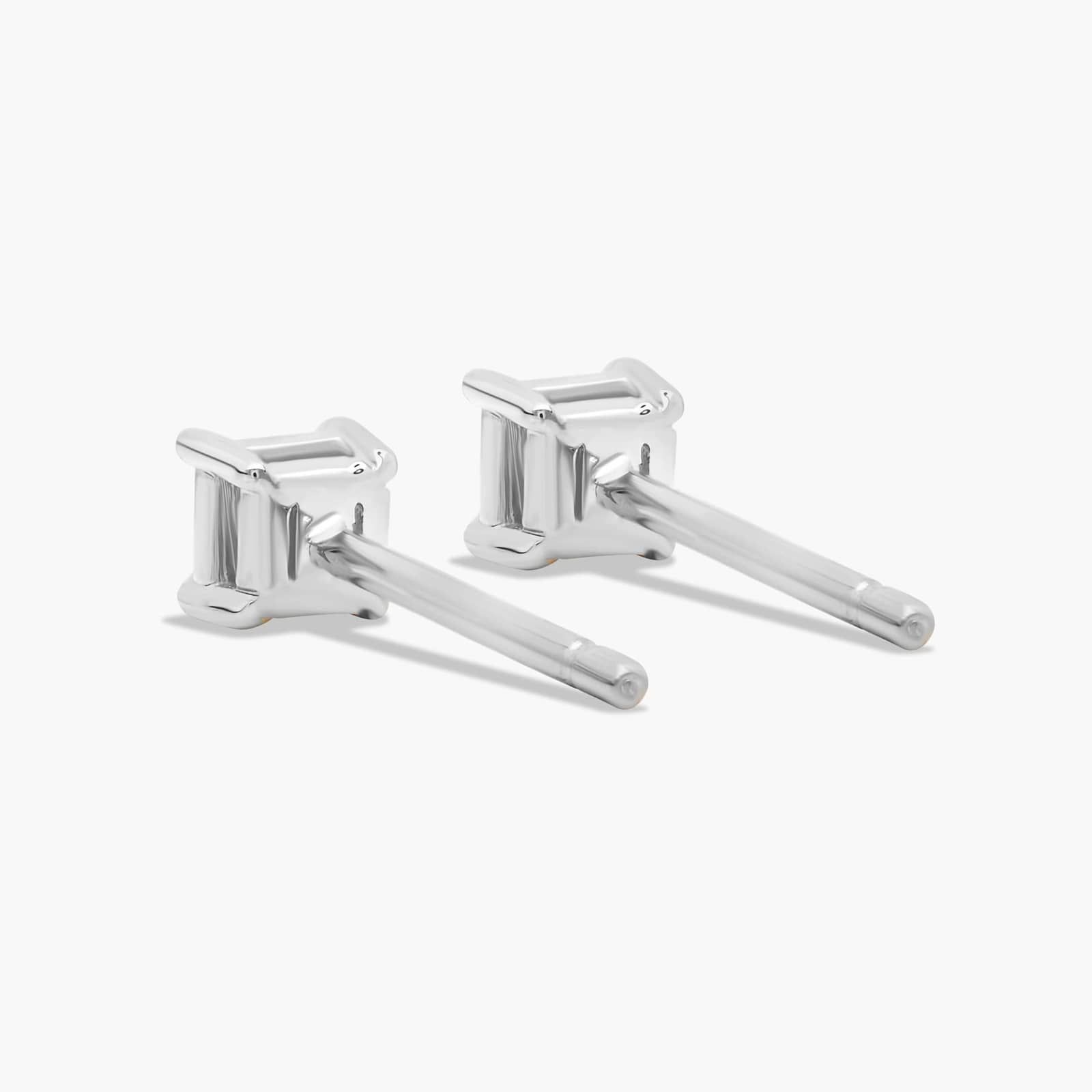 Asscher Cut 0.25 CTW Diamond Stud Earrings In Platinum